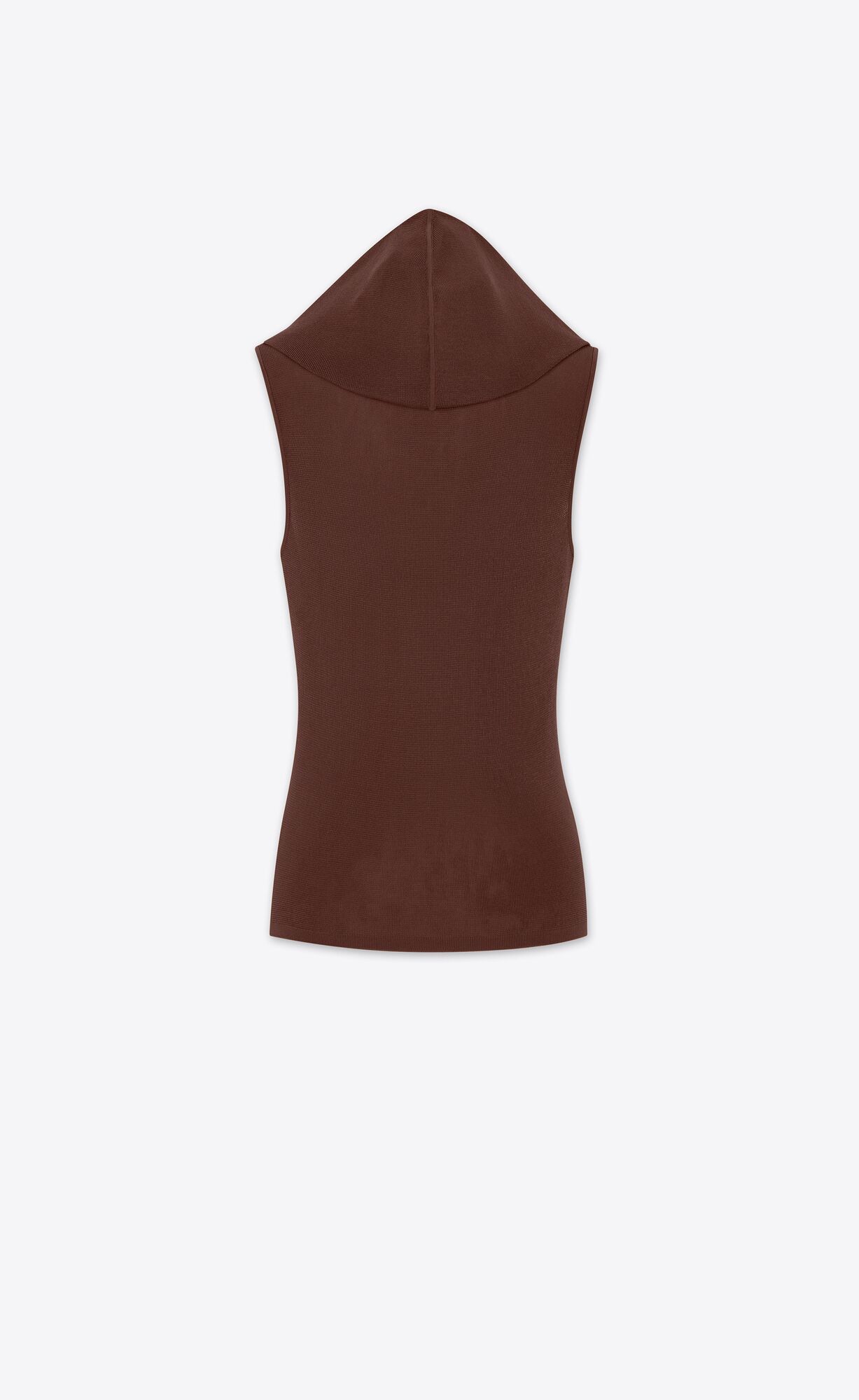 YSL Mit Kapuze Top In Knit Chocolat | 35290-BIUV