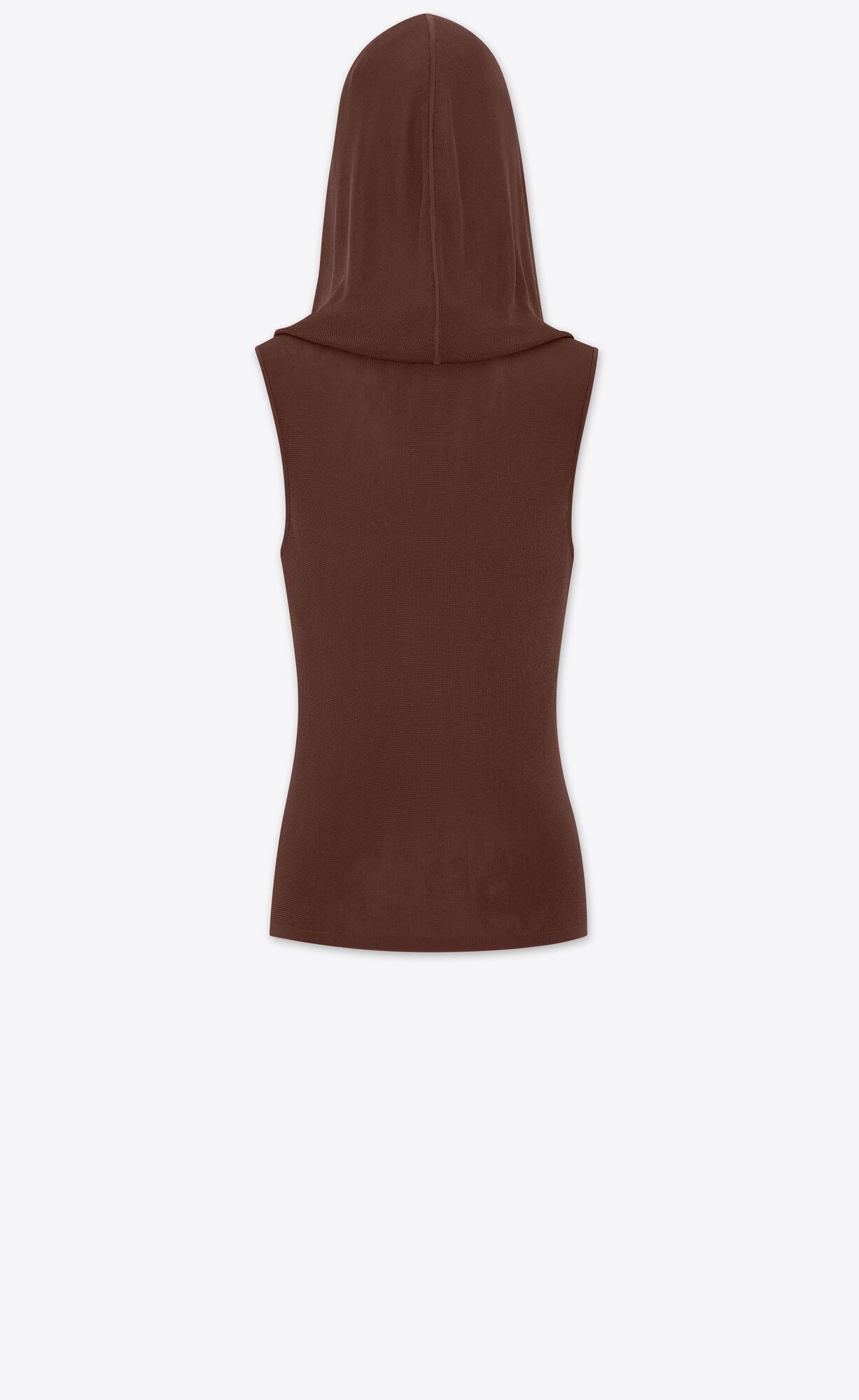 YSL Mit Kapuze Top In Knit Chocolat | 35290-BIUV