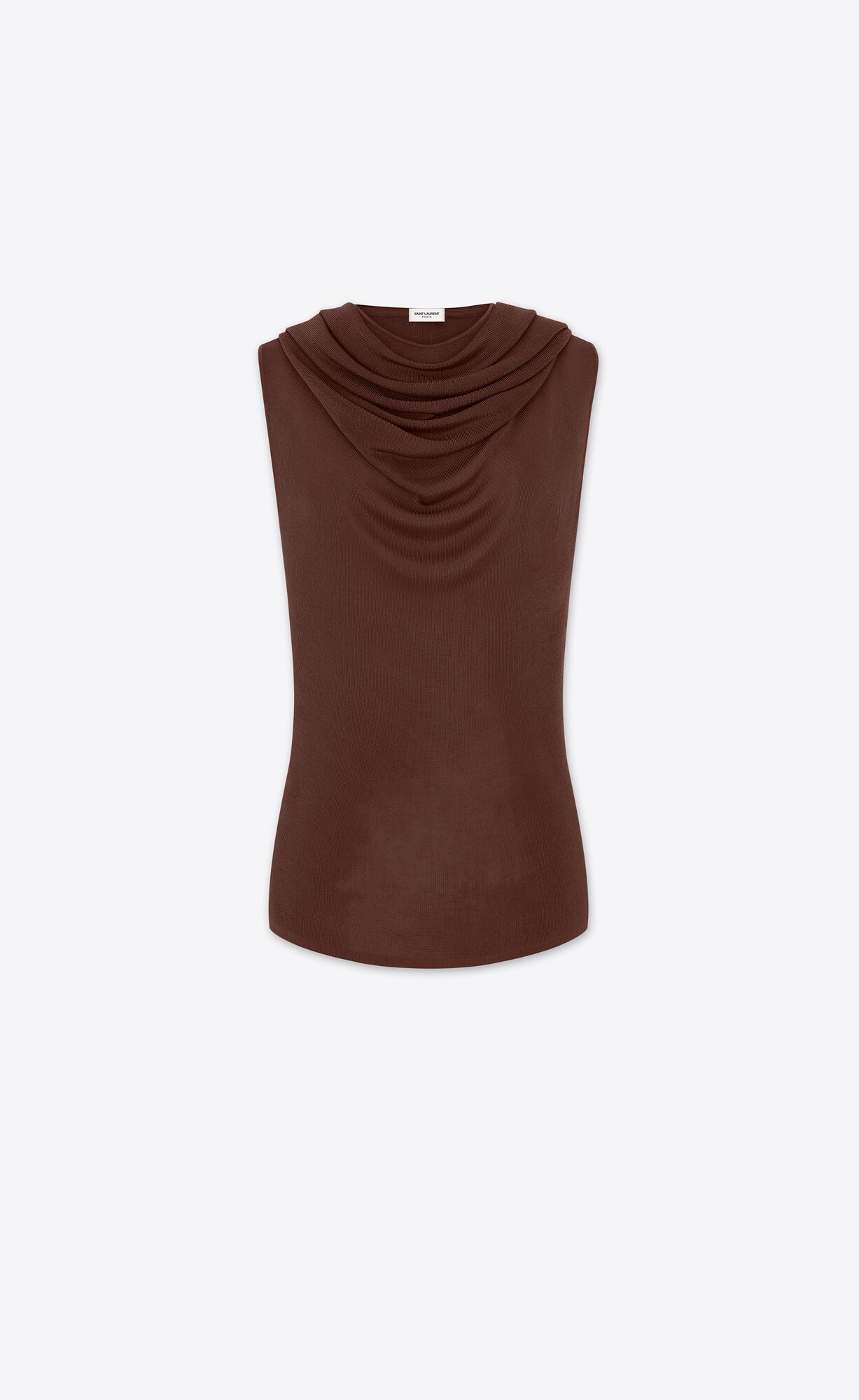 YSL Mit Kapuze Top In Knit Chocolat | 35290-BIUV