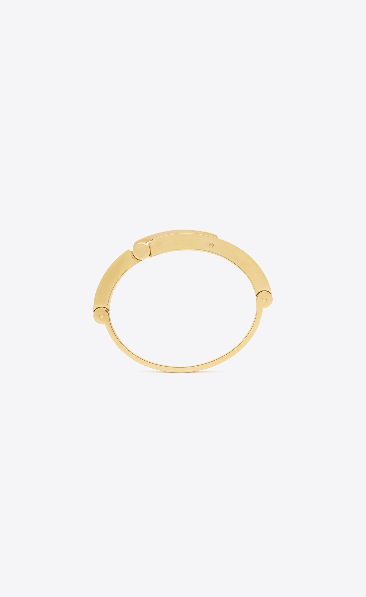 YSL Modernist Oval Bracelet In Metal Gold | 39462-JOYL