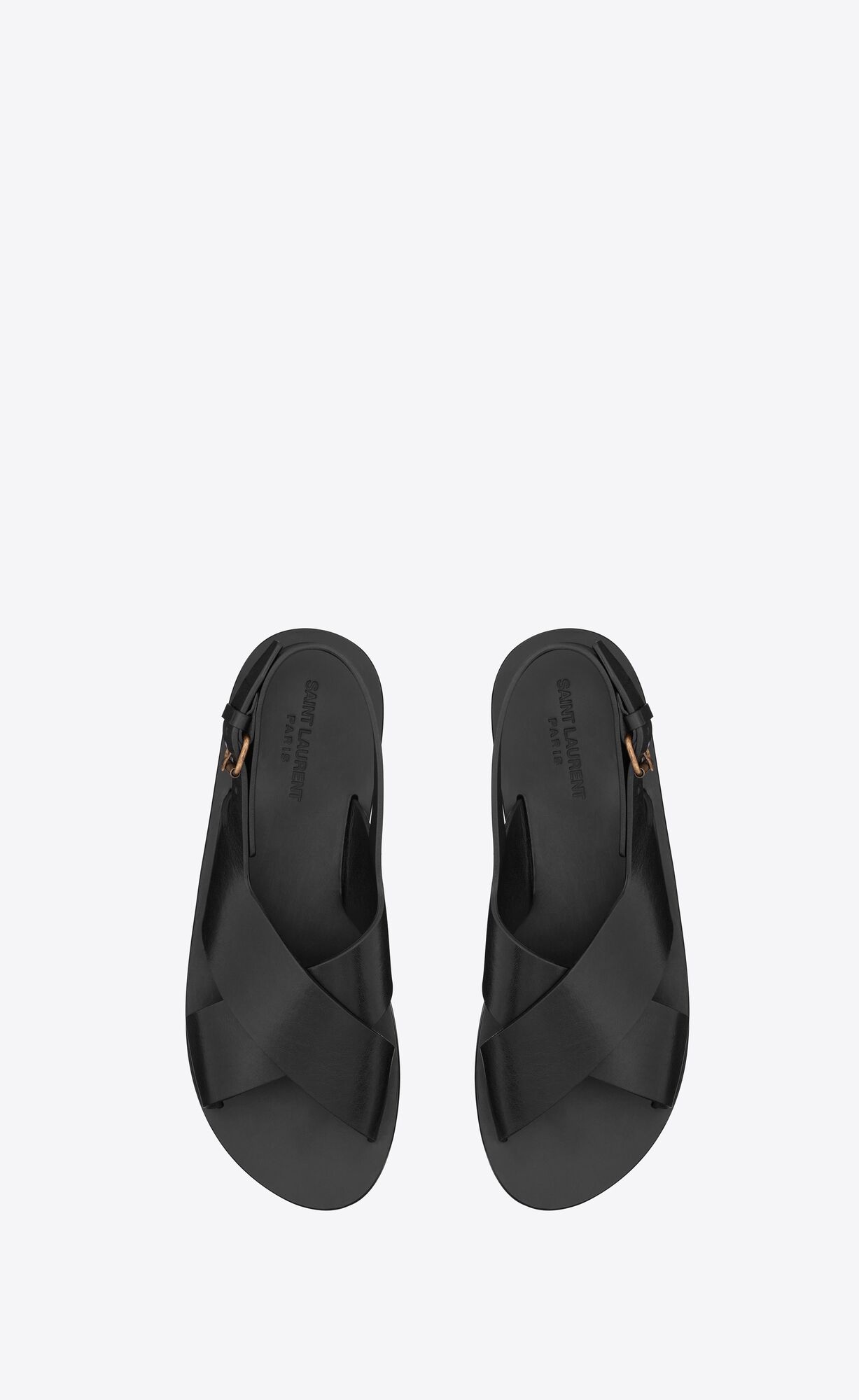 YSL Mojave Sandals In Smooth Leder Schwarz | 04268-EGDP