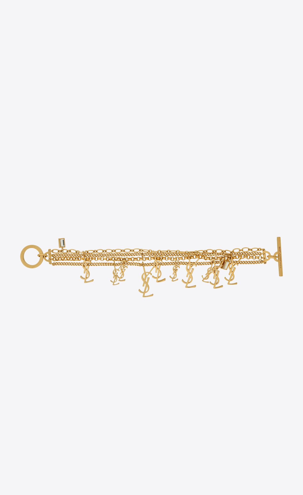 YSL Multi Cassandre Bracelet In Metal And Rhinestone Gold | 46802-JYNW