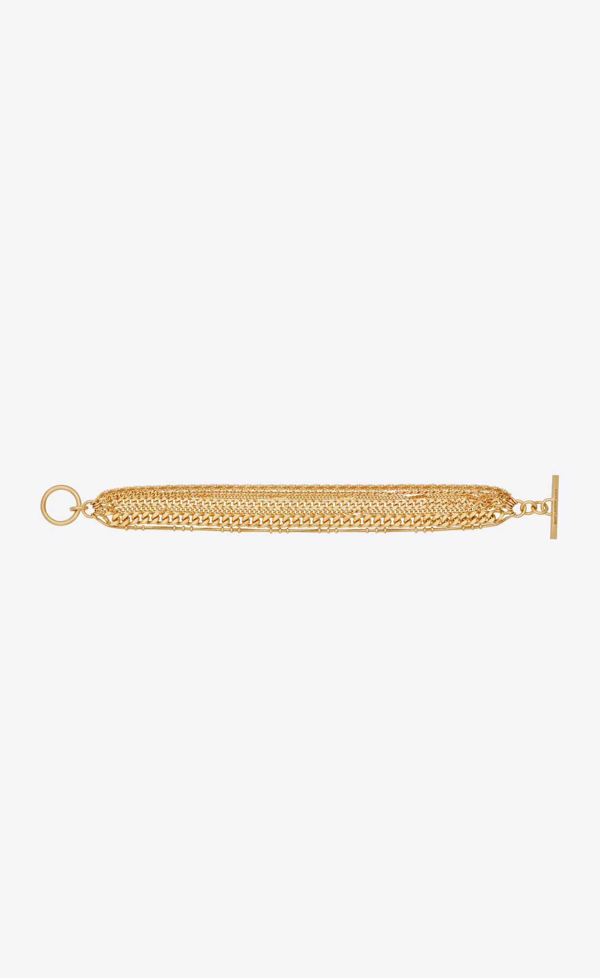 YSL Multi-chain Bracelet In Metal Gold | 76489-KMQX