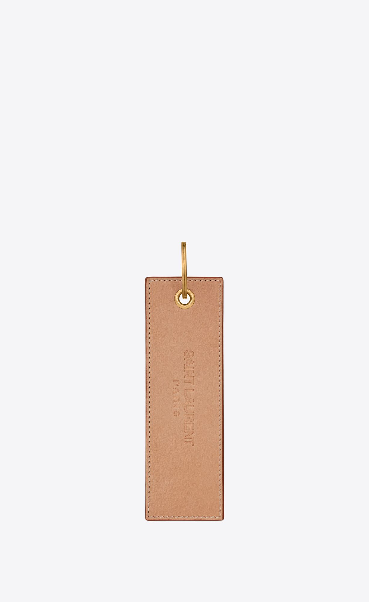 YSL Nastro Saint Laurent Keyring In Smooth Leder Braun Gold | 79651-CYRB