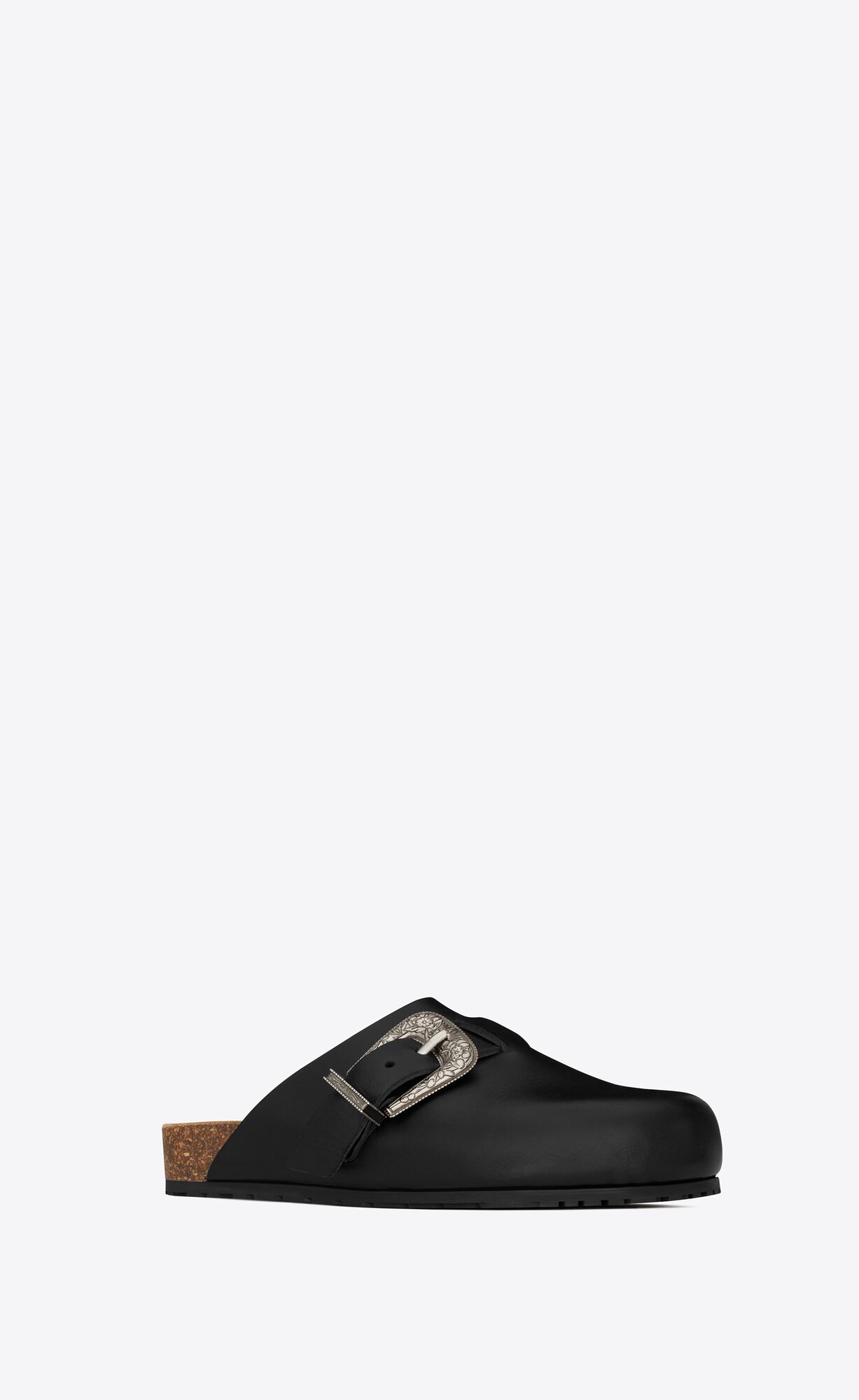 YSL Nichols Clogs In Smooth Leder Schwarz | 86742-YKZC