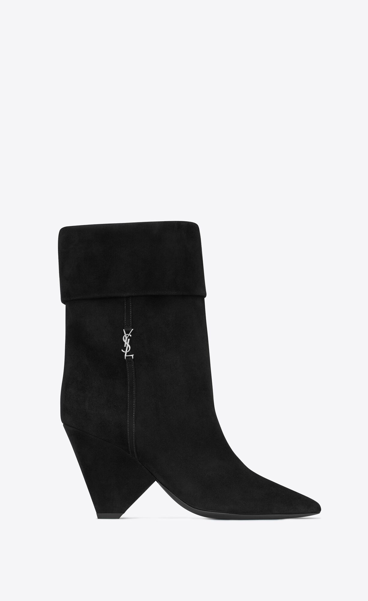 YSL Niki Booties In Wildleder Noir | 61459-EOAP