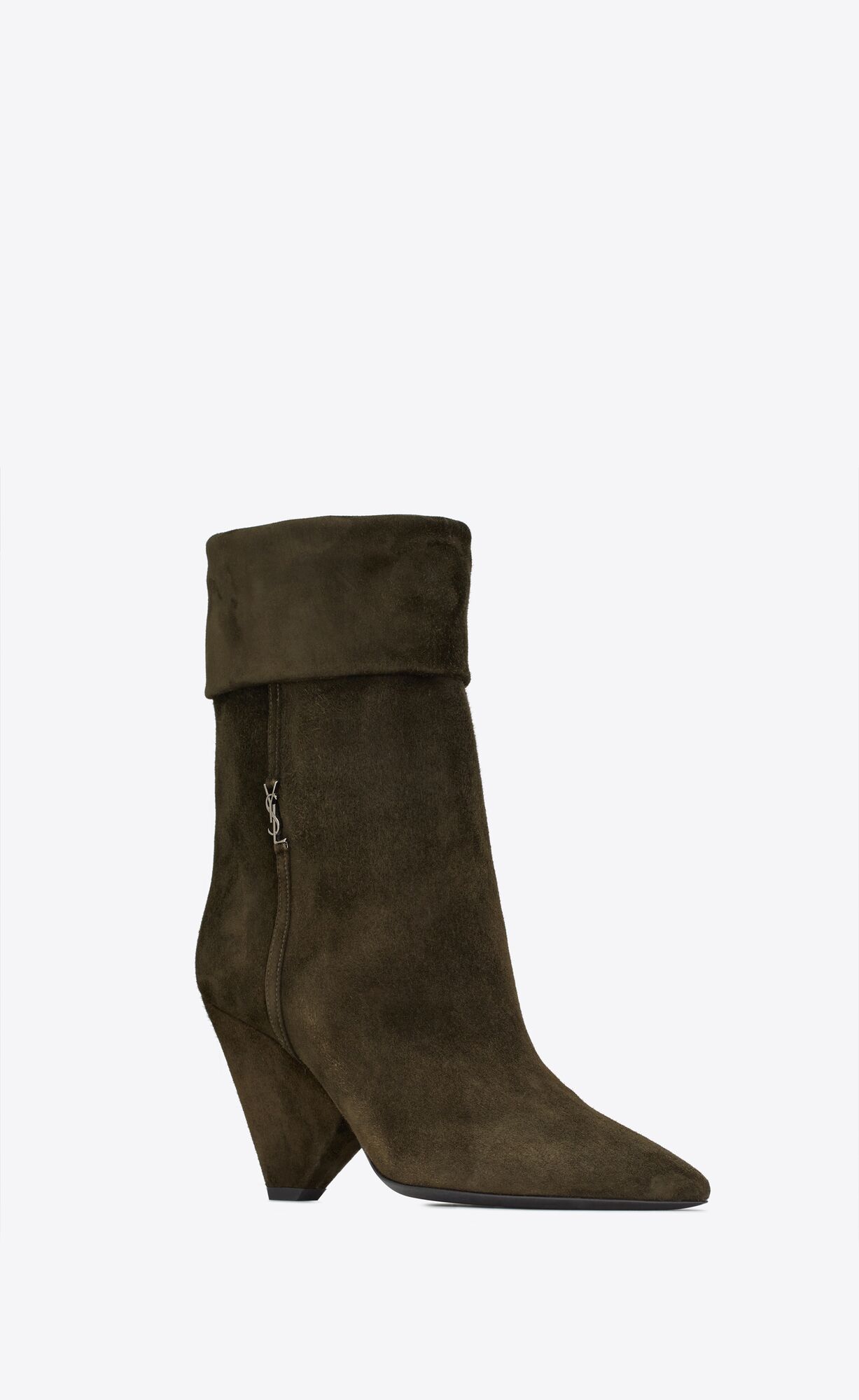 YSL Niki Booties In Wildleder Sable | 68307-FAJP