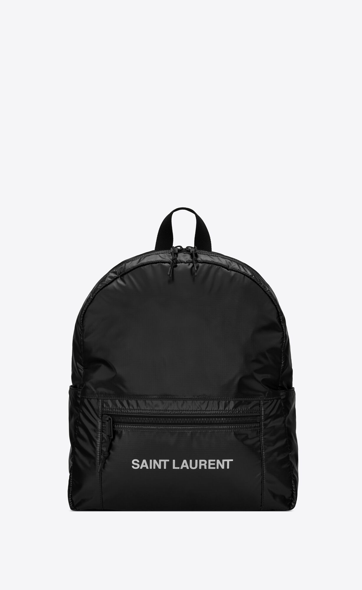 YSL Nuxx Backpack In Nylon Silber Schwarz | 15270-TMHL