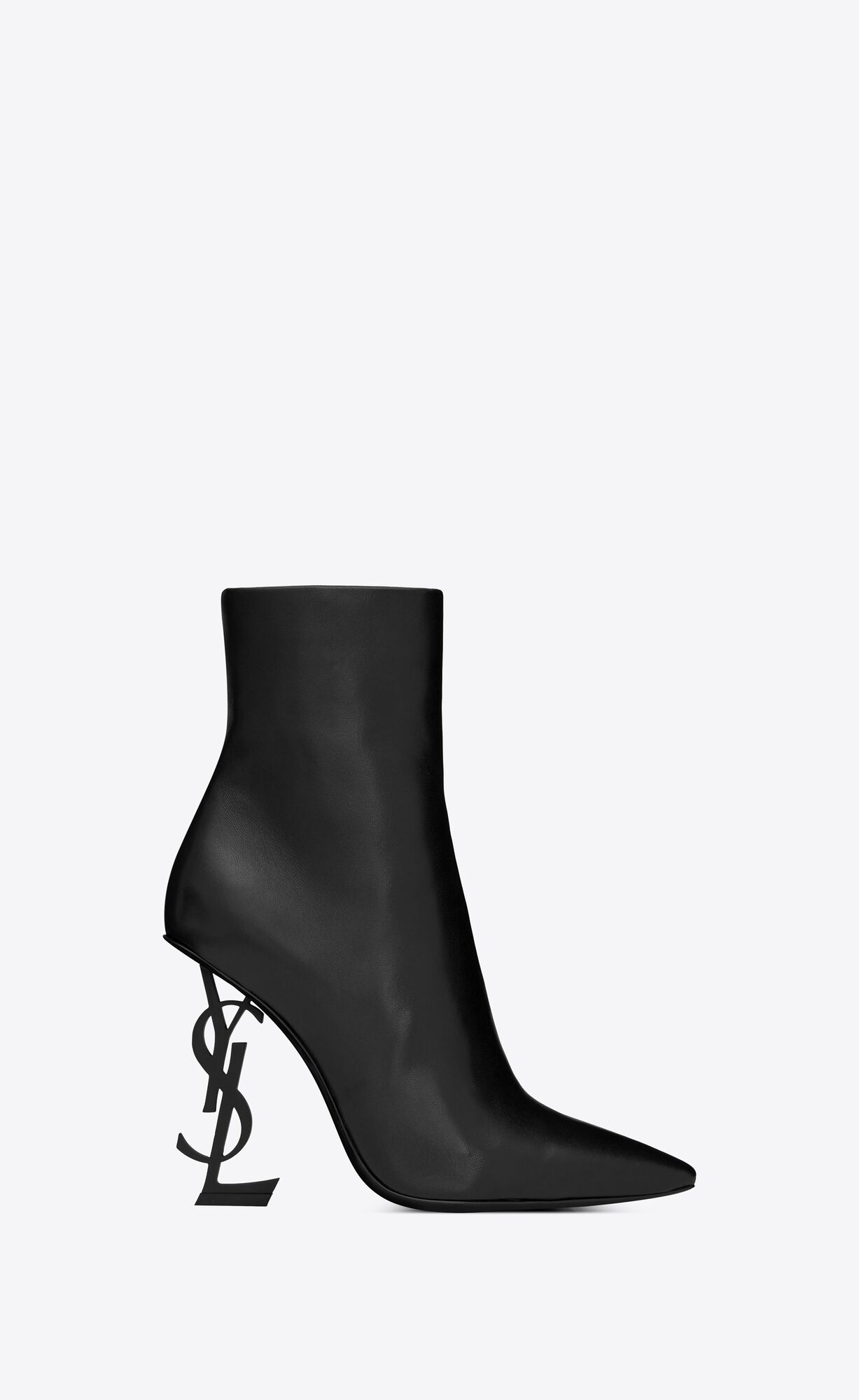 YSL Opyum Booties In Leder Schwarz | 37492-FKXH