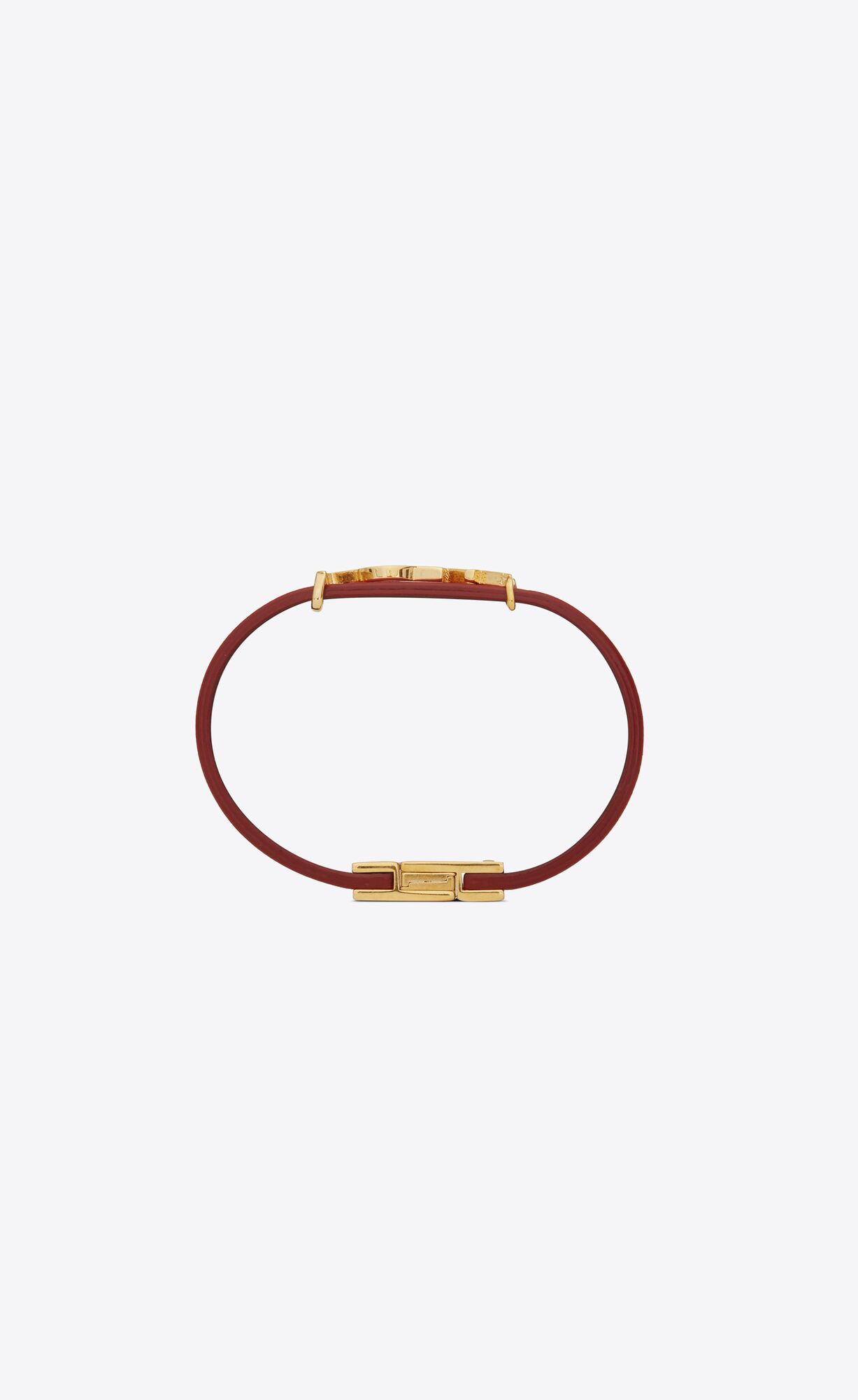 YSL Opyum Bracelet In Leder And Metal Dunkelrot | 76312-WQPC