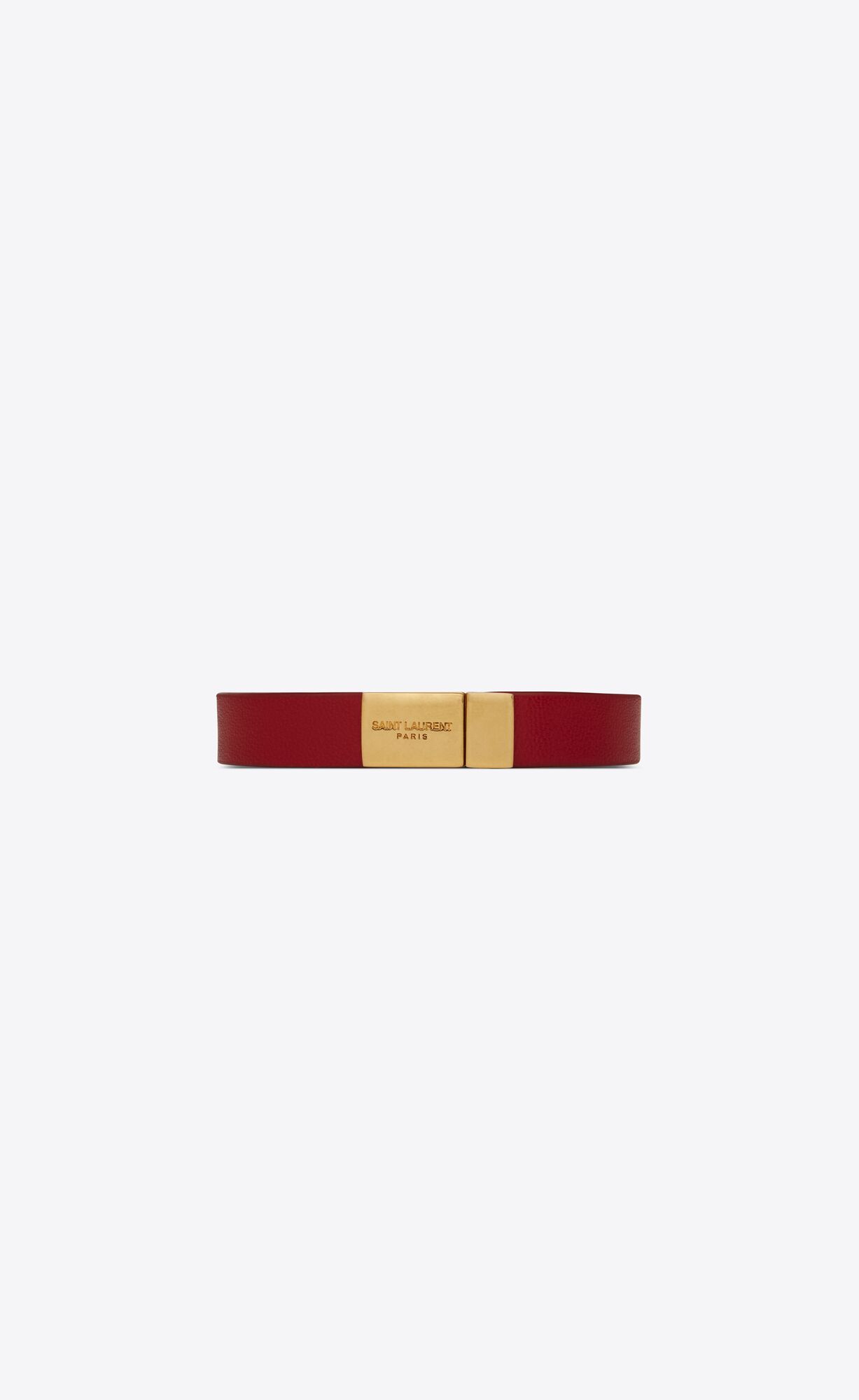 YSL Opyum Bracelet In Leder And Metal Dunkelrot | 76312-WQPC