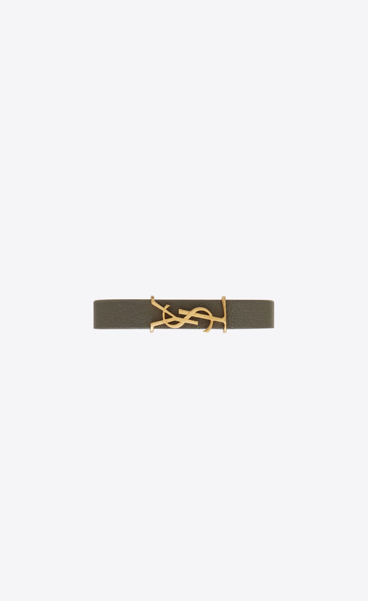 YSL Opyum Bracelet In Leder And Metal Grau Khaki | 79203-WYLQ