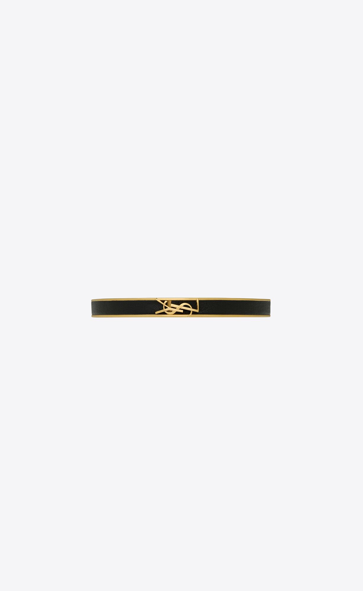 YSL Opyum Bracelet In Leder And Metal Schwarz | 35790-JWHG