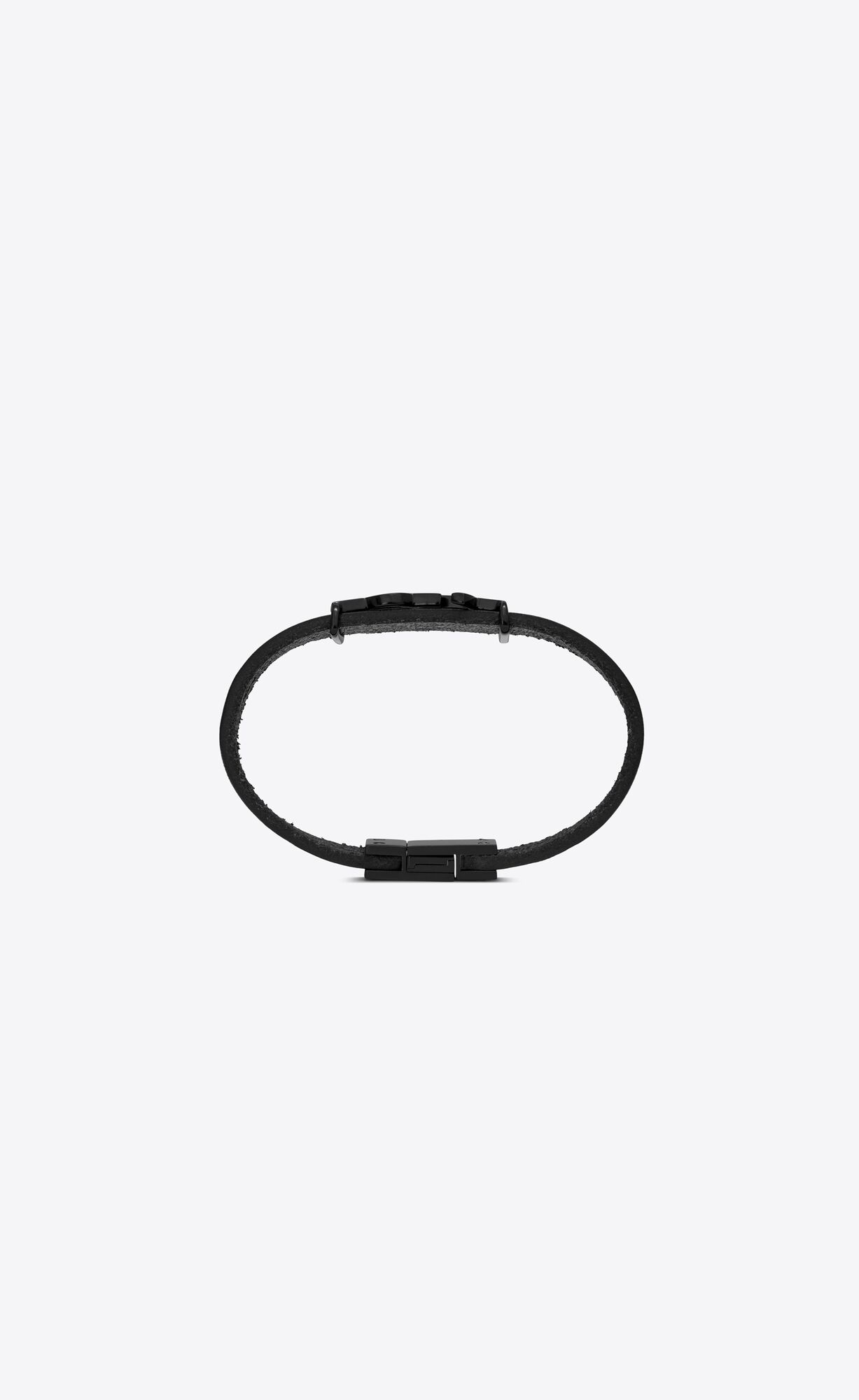 YSL Opyum Bracelet In Smooth Leder And Metal Schwarz | 48697-RDYI