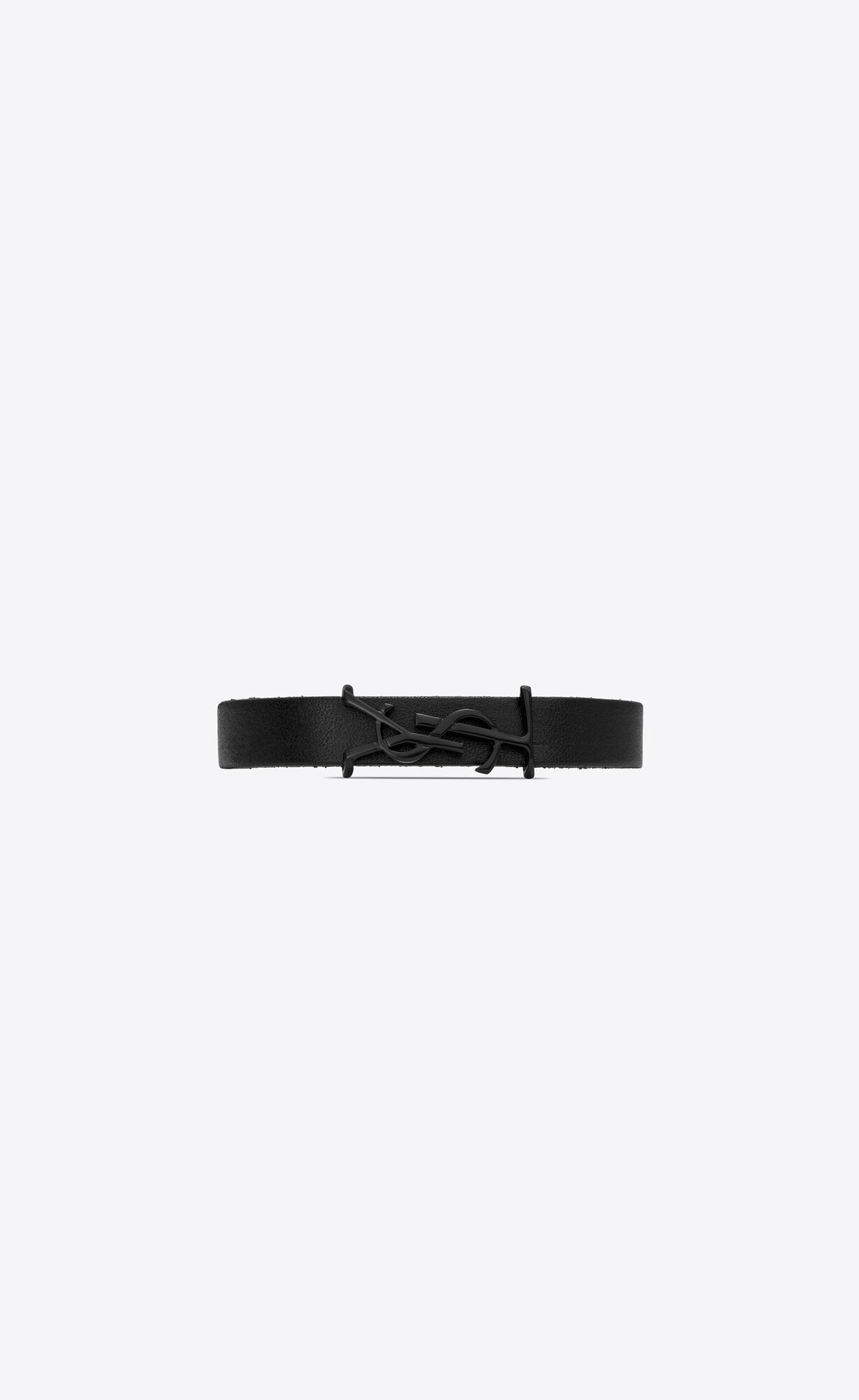 YSL Opyum Bracelet In Smooth Leder And Metal Schwarz | 85761-GYNJ