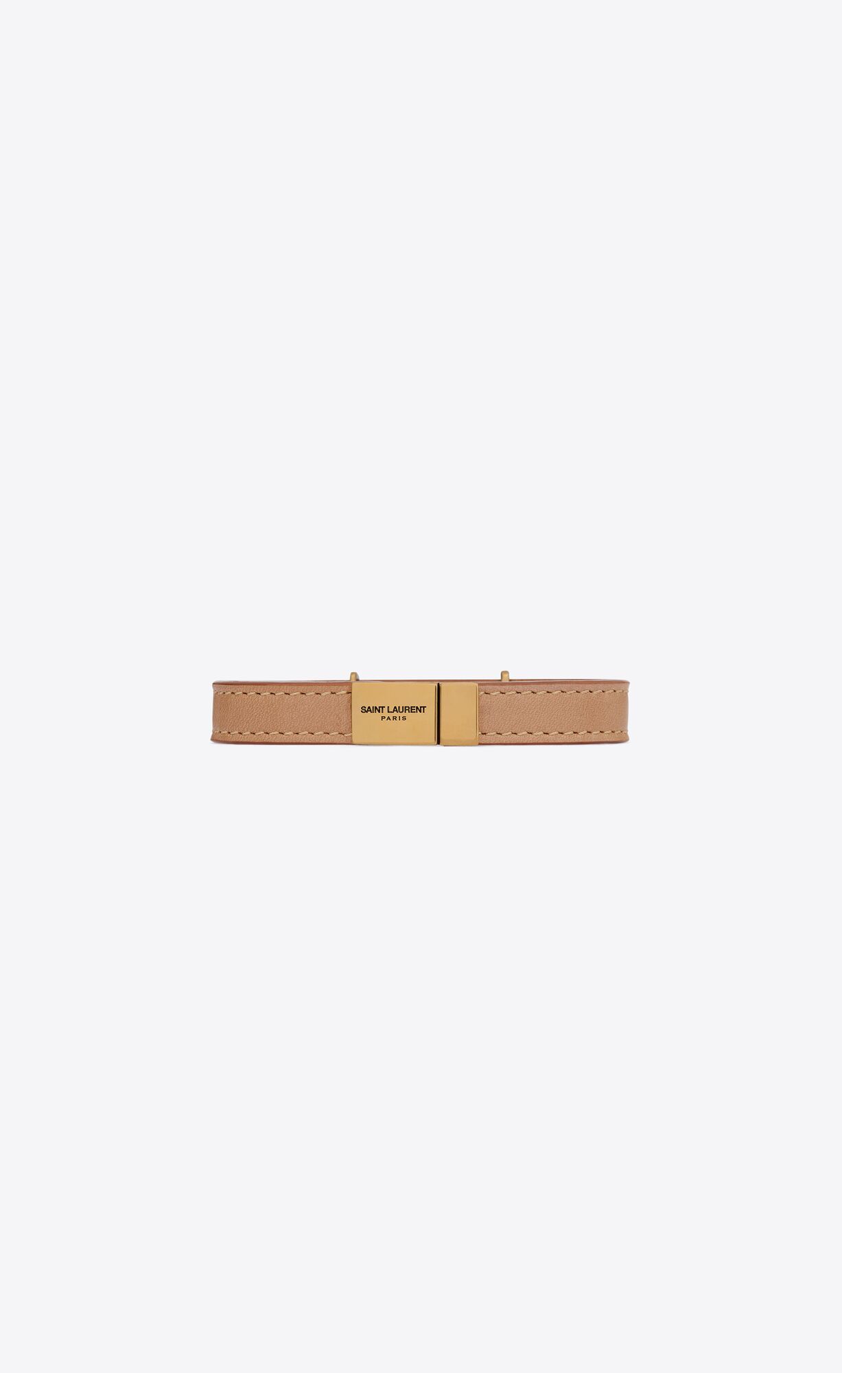 YSL Opyum Bracelet In Vegetable-tanned Leder And Metal Braun Gold | 15036-ULOZ