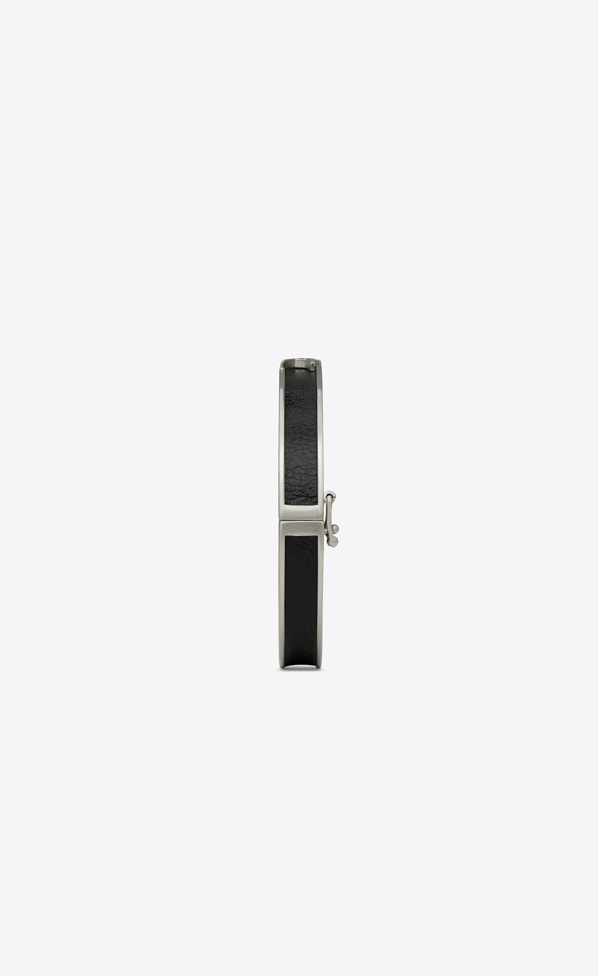 YSL Opyum Bracelet In Vegetable-tanned Leder And Metal Schwarz | 68023-UBKP