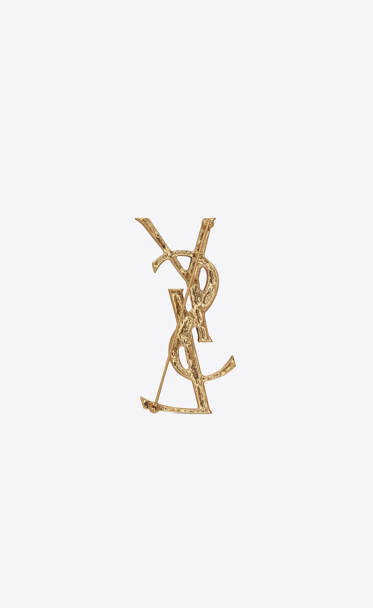 YSL Opyum Crocodile Brooch In Gold Brass Gold | 63504-XUDJ