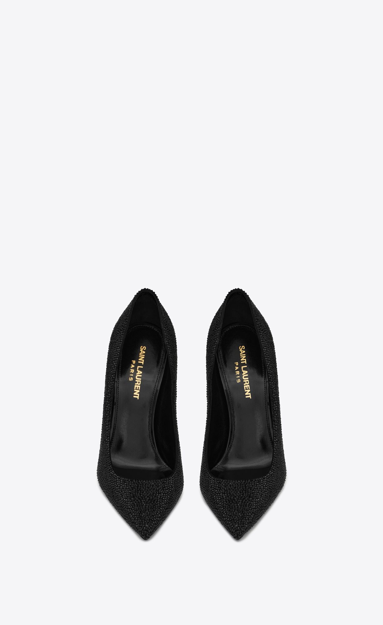 YSL Opyum Pumps In Wildleder And Rhinestones Noir | 30981-JMDI