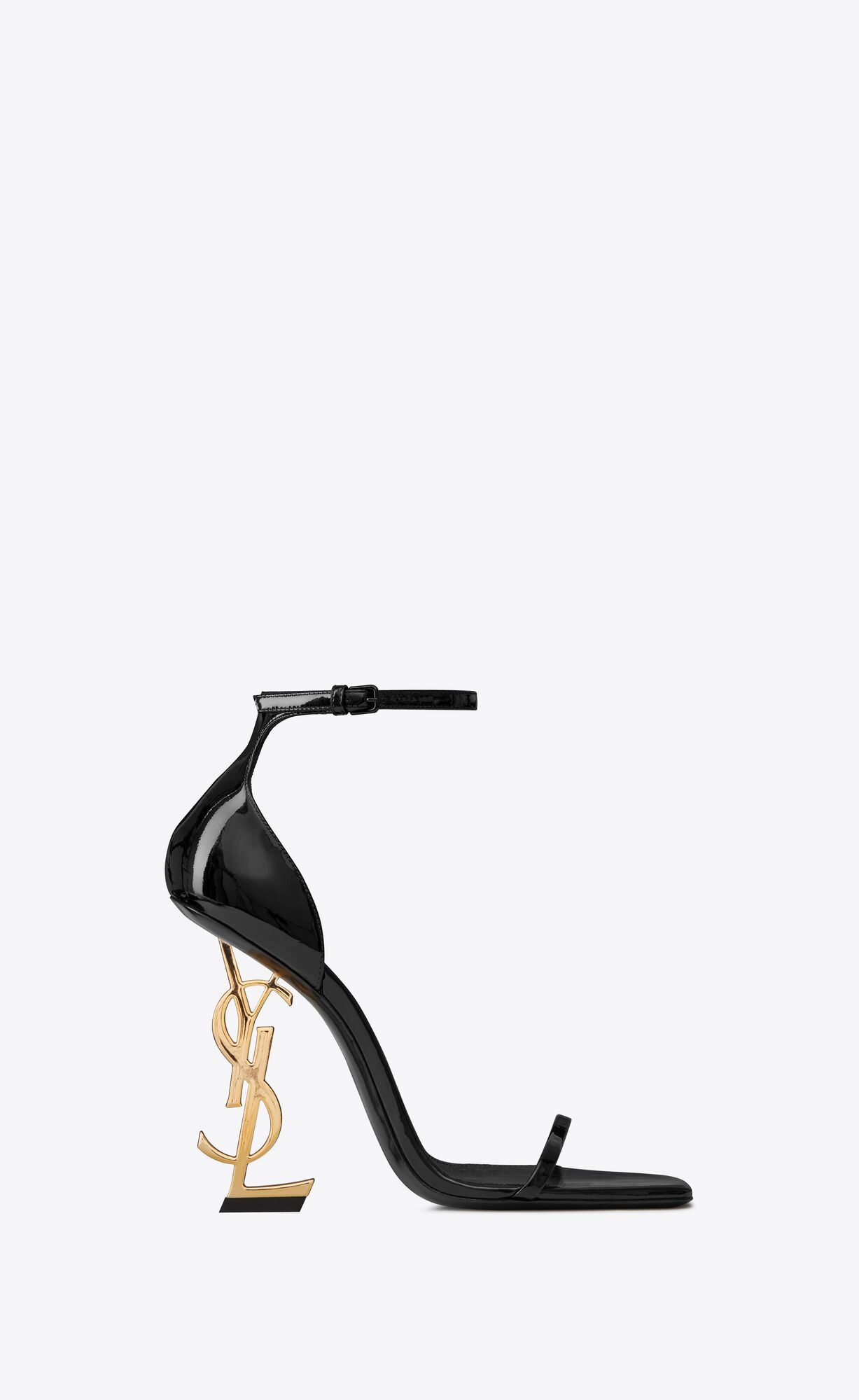 YSL Opyum Sandals In Lack Leder Schwarz | 94683-FNCI