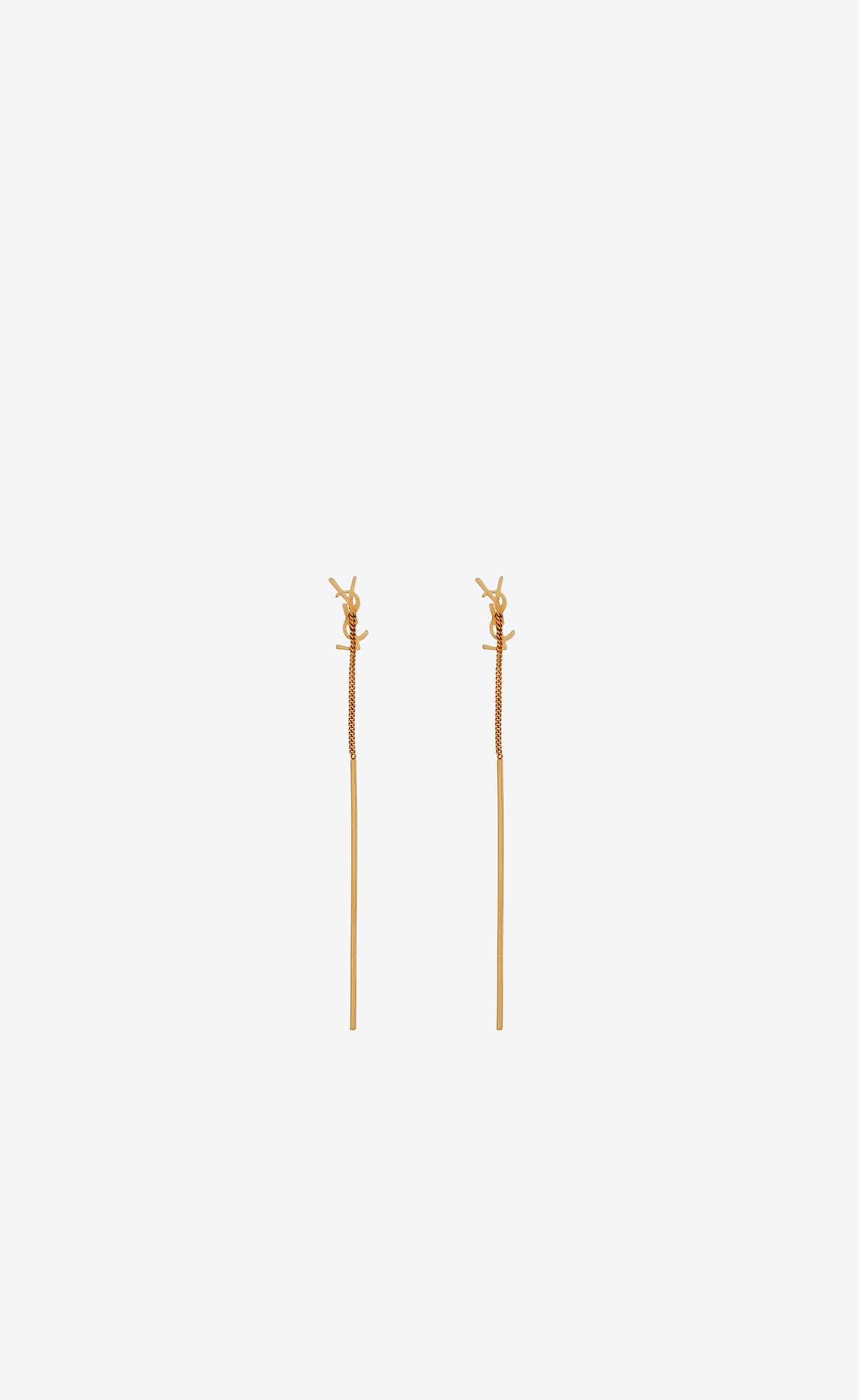 YSL Opyum Threader Earrings In Metal Gold | 63724-RBSW