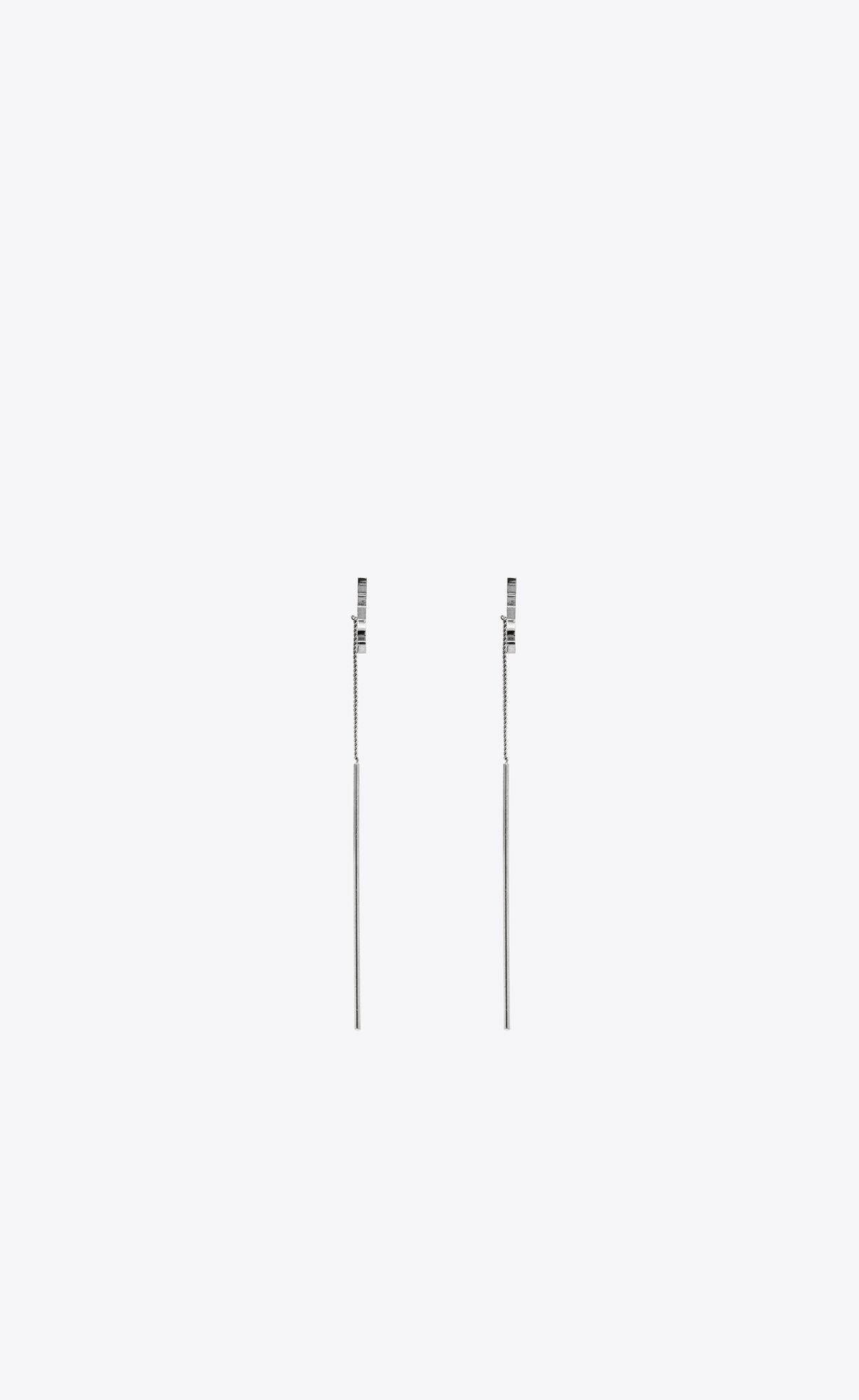 YSL Opyum Threader Earrings In Metal Mirror | 20453-XRSV