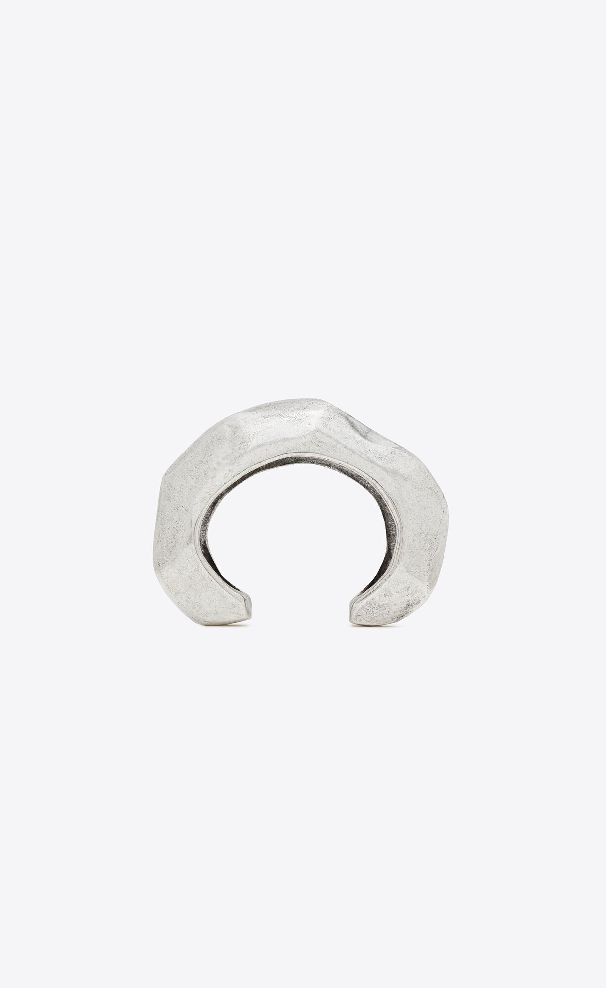 YSL Organic Arty Cuff Bracelet In Metal Silber | 28475-VIMO