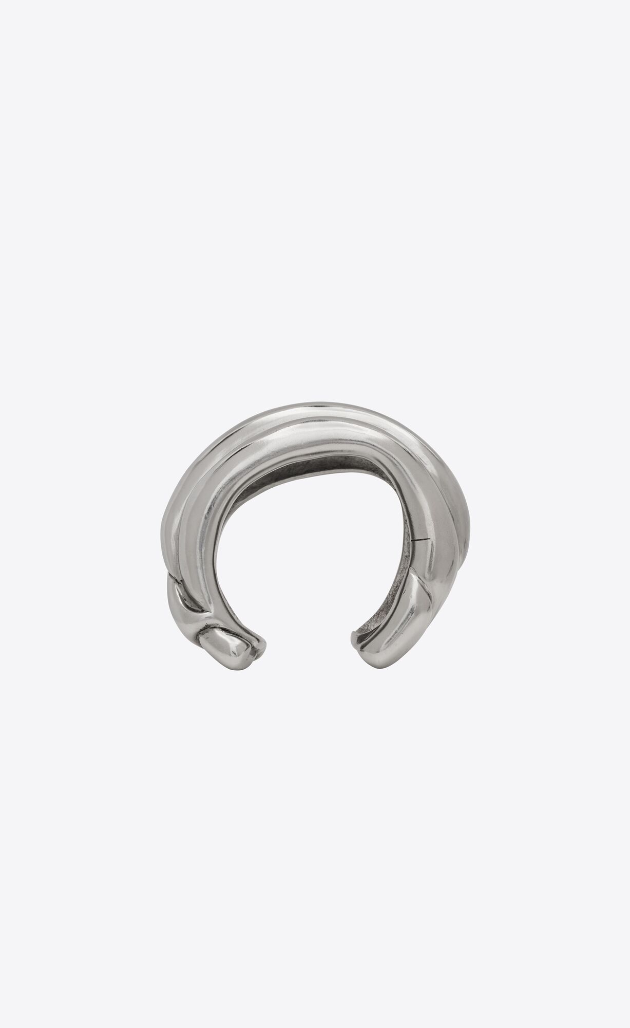 YSL Organic Curve Cuff In Metal Silber | 85927-PYUN