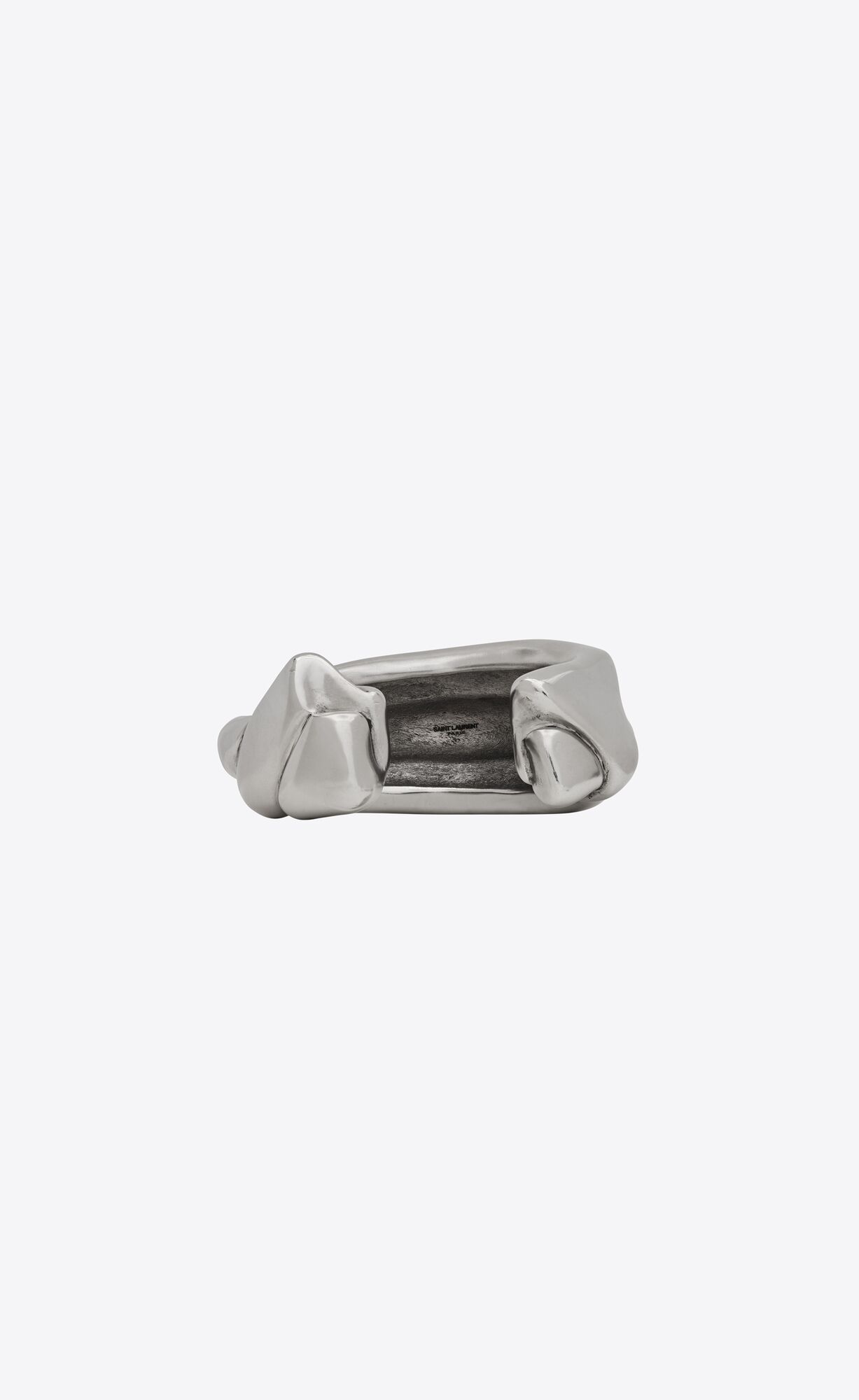 YSL Organic Curve Cuff In Metal Silber | 85927-PYUN