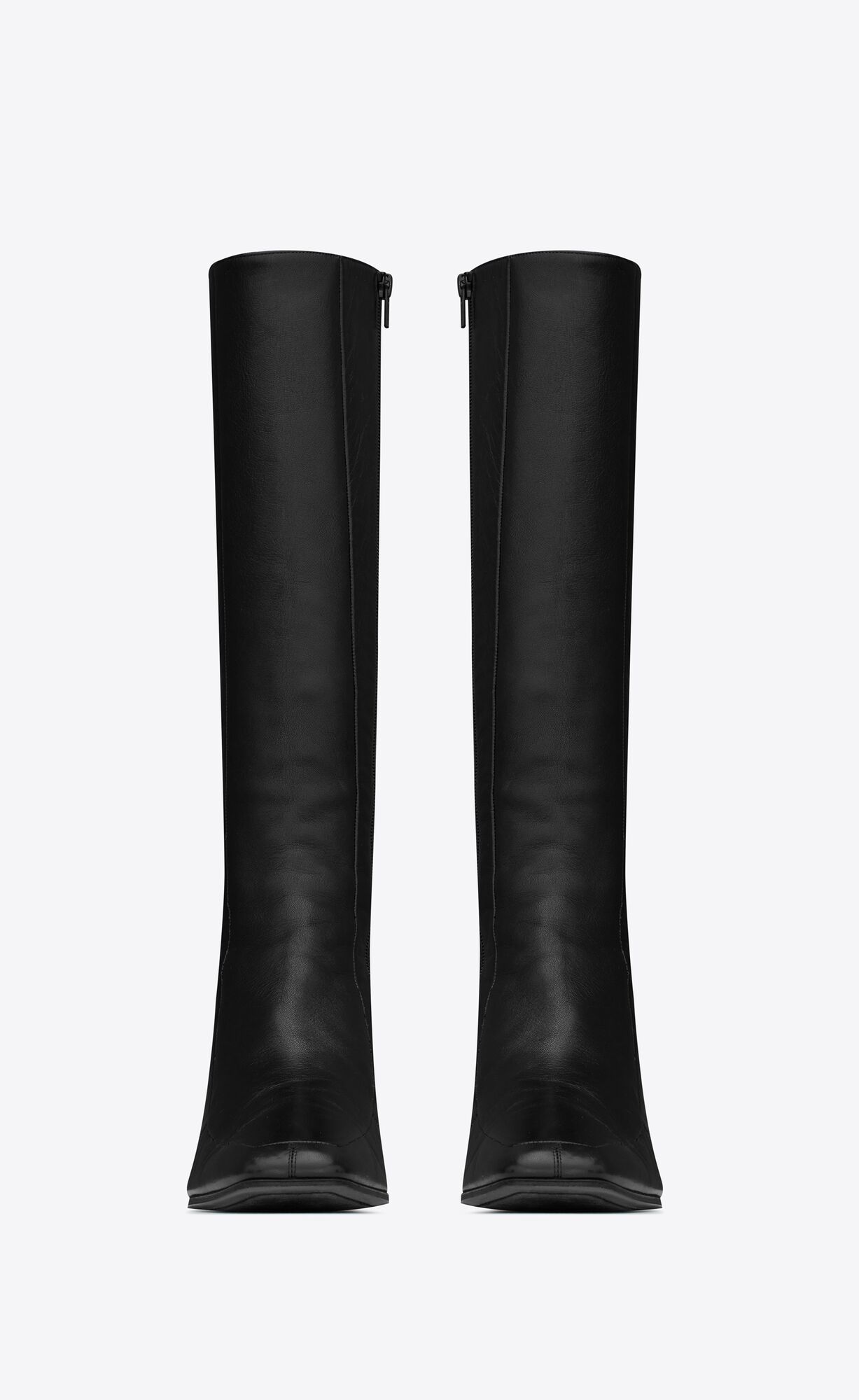 YSL Otto Zipped Boots In Smooth Leder Noir | 09162-CBLI