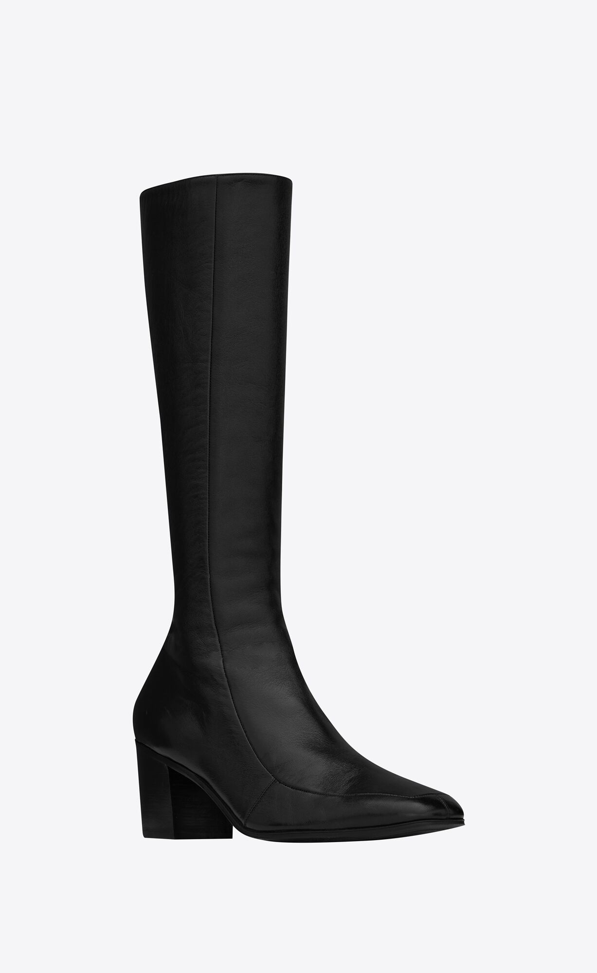 YSL Otto Zipped Boots In Smooth Leder Noir | 09162-CBLI