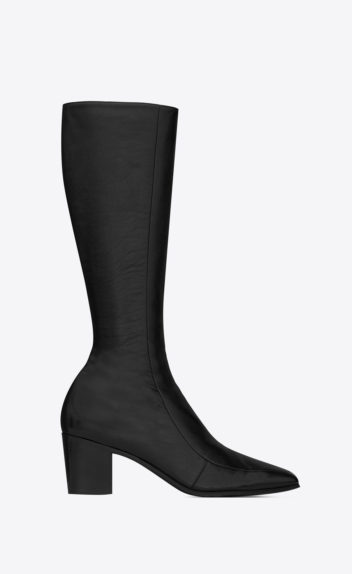 YSL Otto Zipped Boots In Smooth Leder Noir | 09162-CBLI