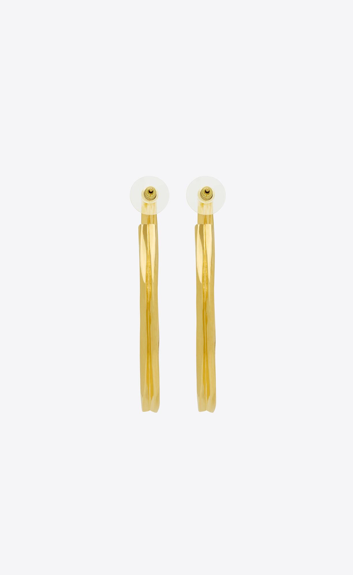 YSL Oval Hoop Earrings In Metal Gold | 49058-EBOI