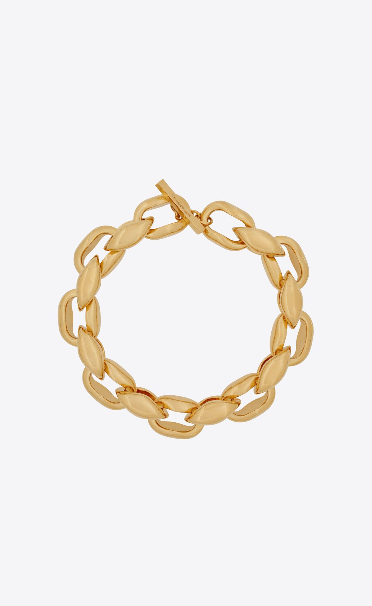 YSL Oversize Modernist Link Necklace In Metal Gold | 26450-YQDS