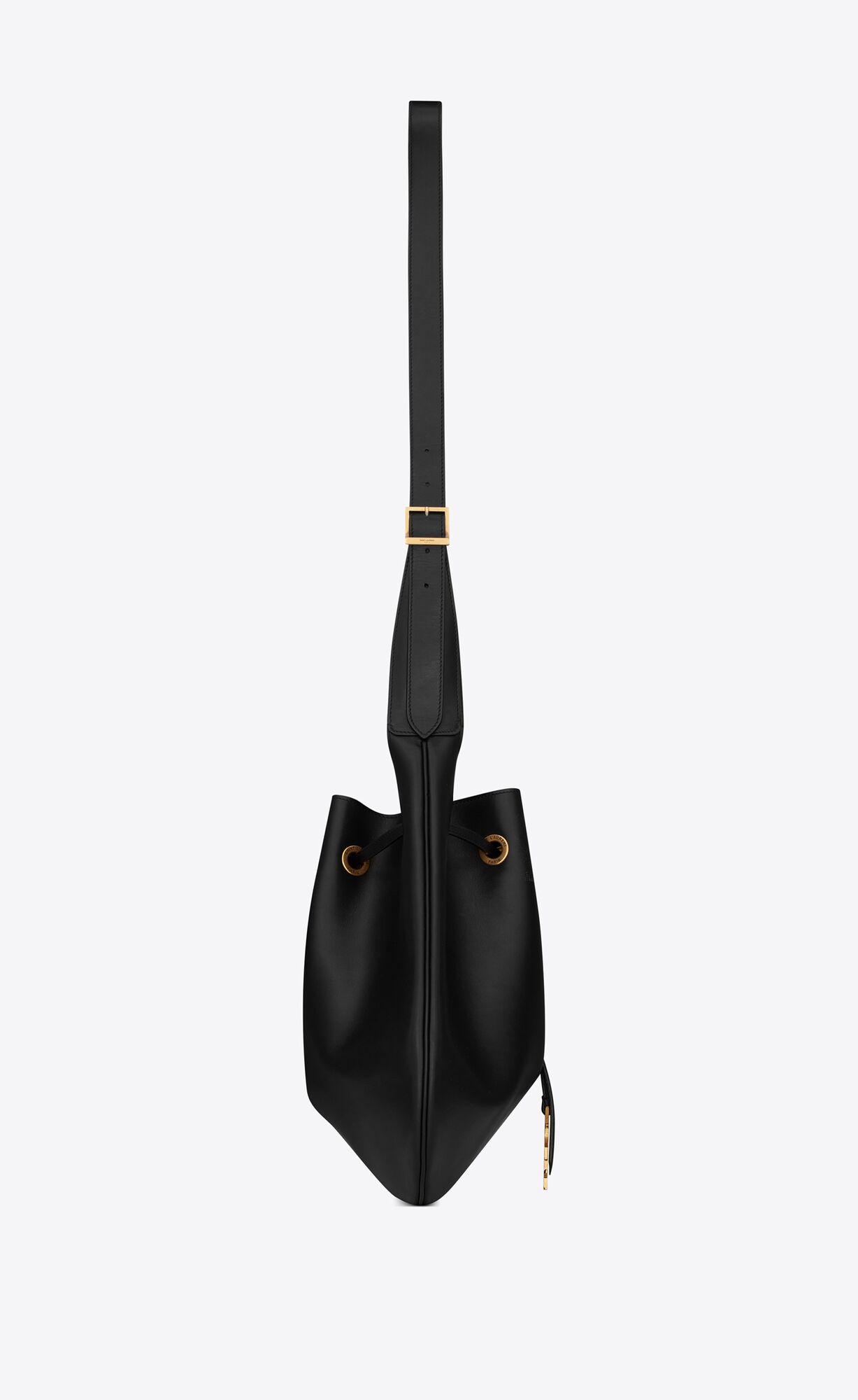 YSL Paris Vii Large Flache Hobo Bag In Smooth Leder Schwarz | 53420-PUKB