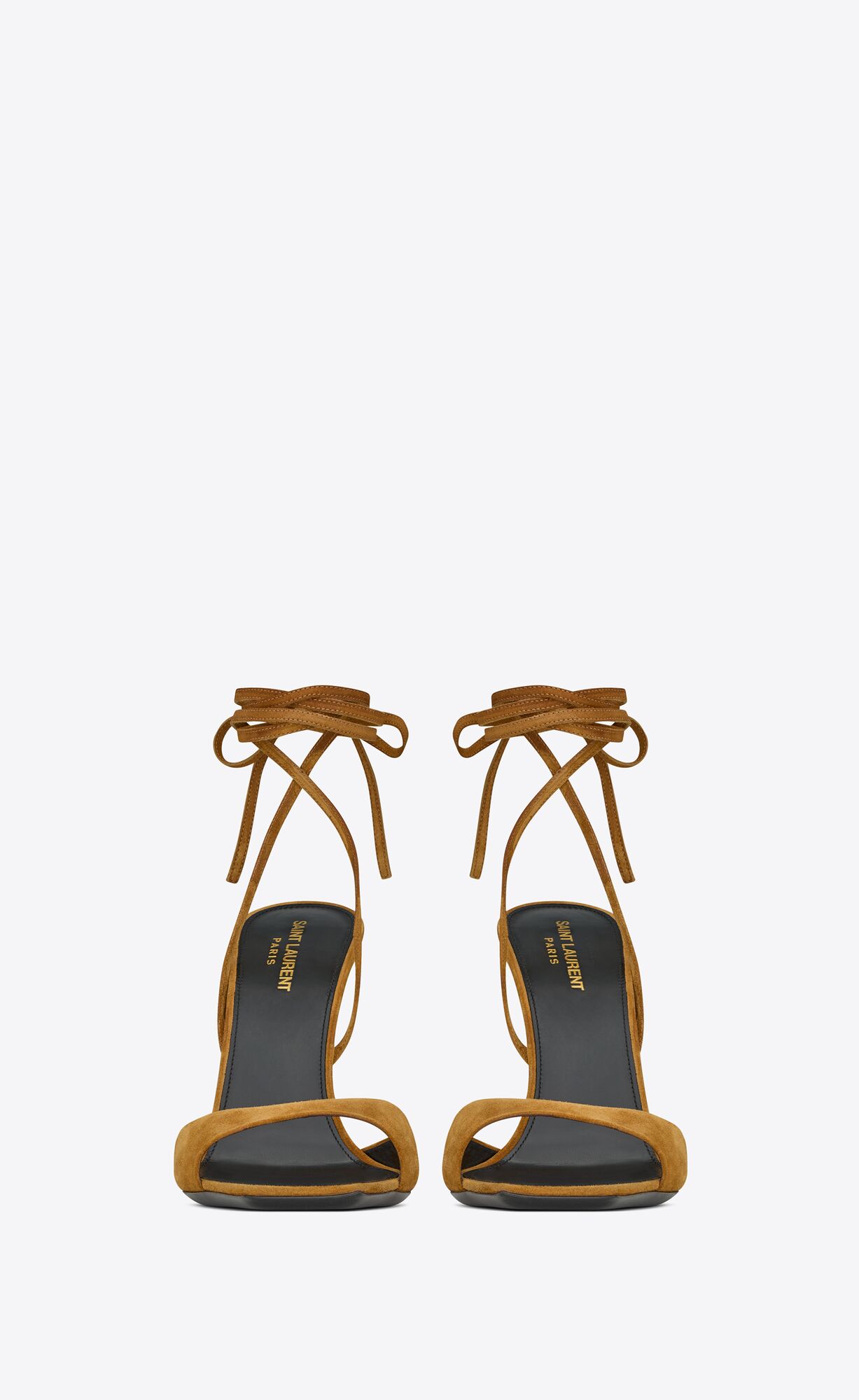 YSL Paz Sandals In Wildleder And Metallized Leder Land And Lila | 75306-LBFP