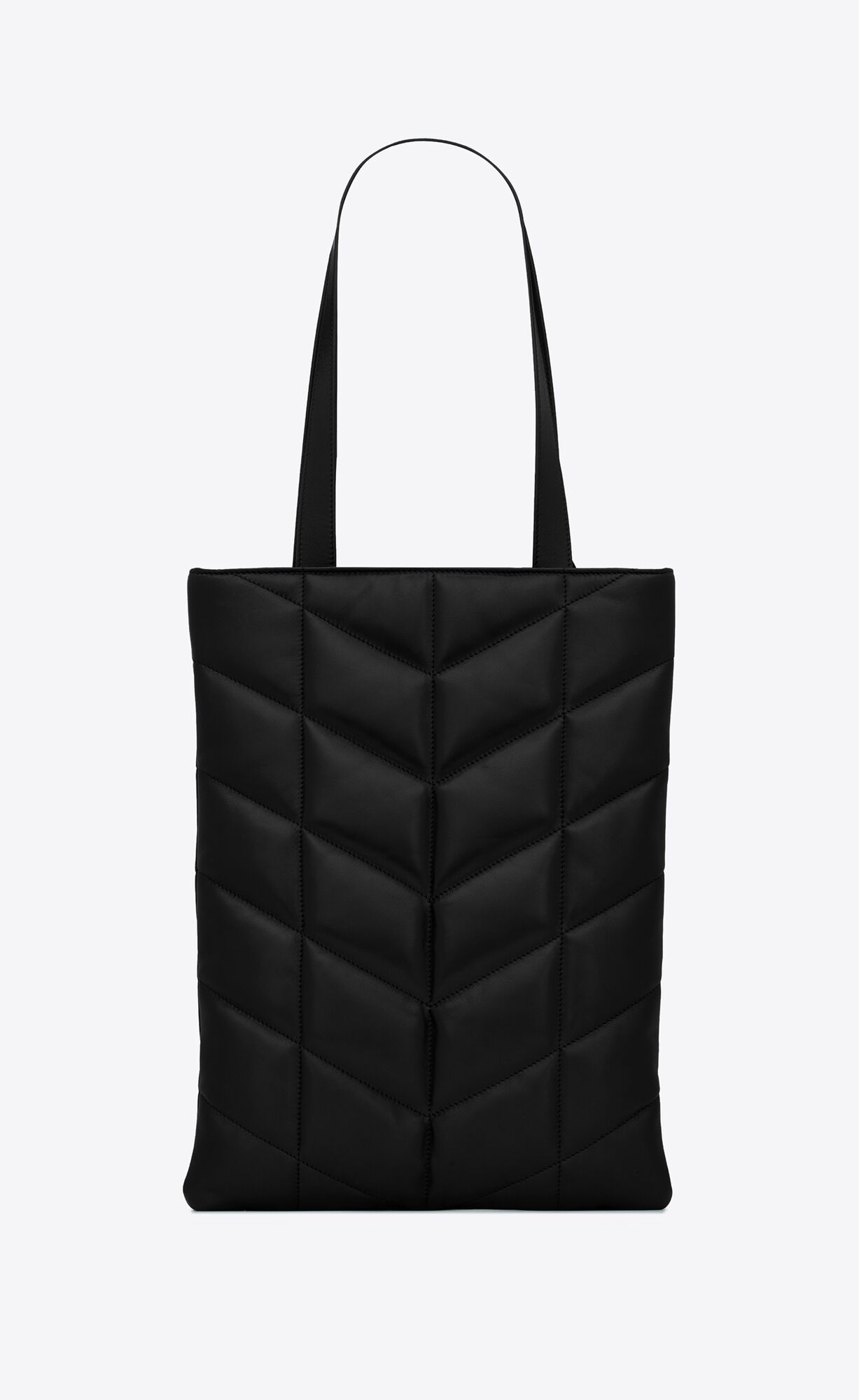 YSL Puffer Tote Bag In Smooth Lambskin Noir | 91463-DUXY