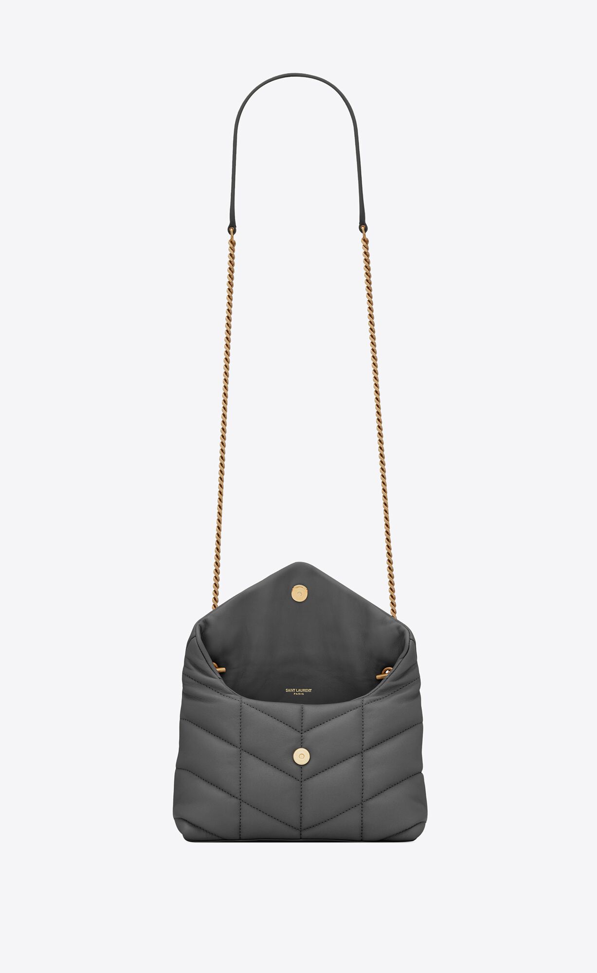 YSL Puffer Toy Bag In Gesteppt Lambskin Storm | 24153-WNSI