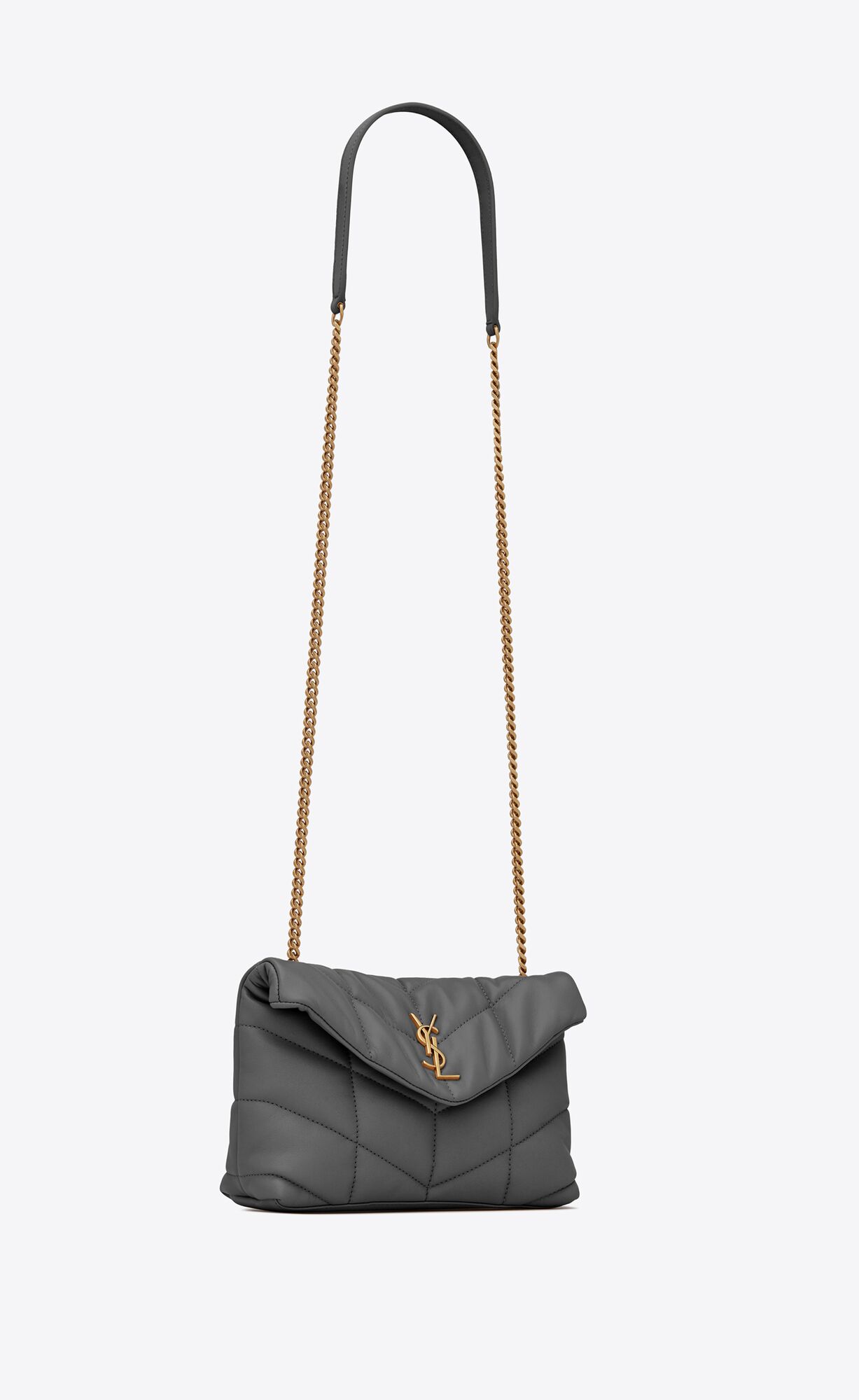 YSL Puffer Toy Bag In Gesteppt Lambskin Storm | 24153-WNSI