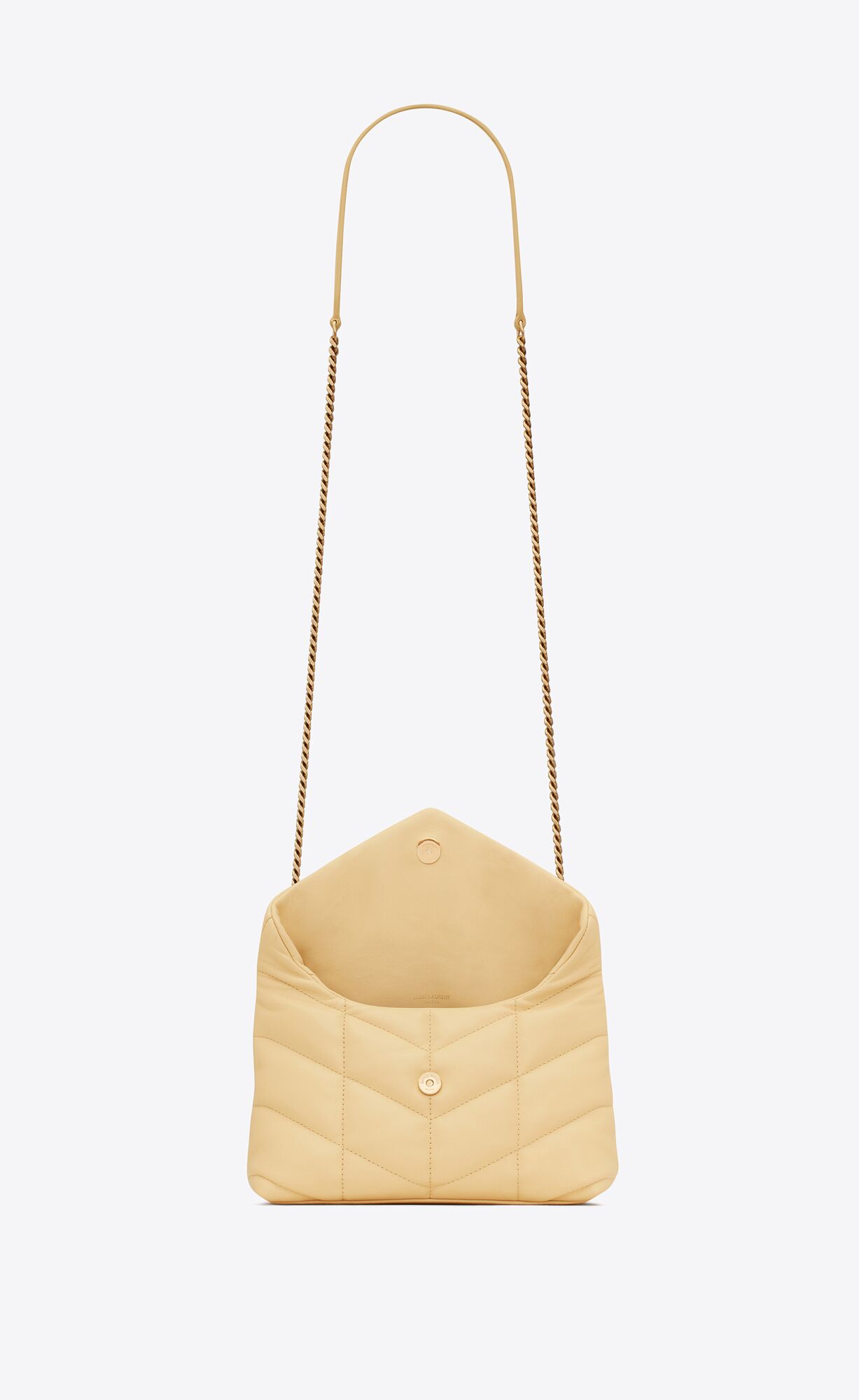 YSL Puffer Toy Bag In Gesteppt Lambskin Hellgelb | 50872-JYFN