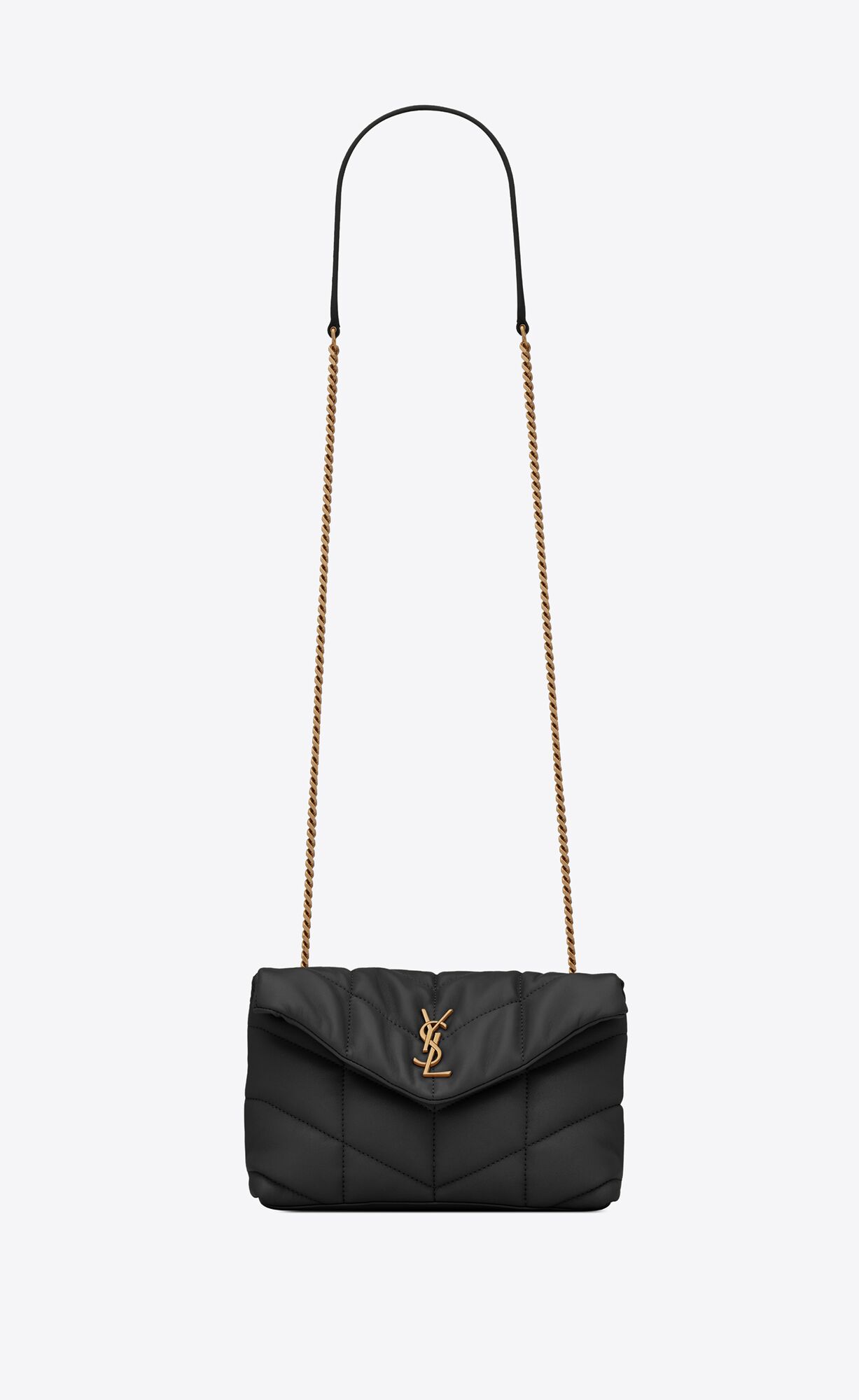 YSL Puffer Toy Bag In Gesteppt Lambskin Noir | 58329-INUQ