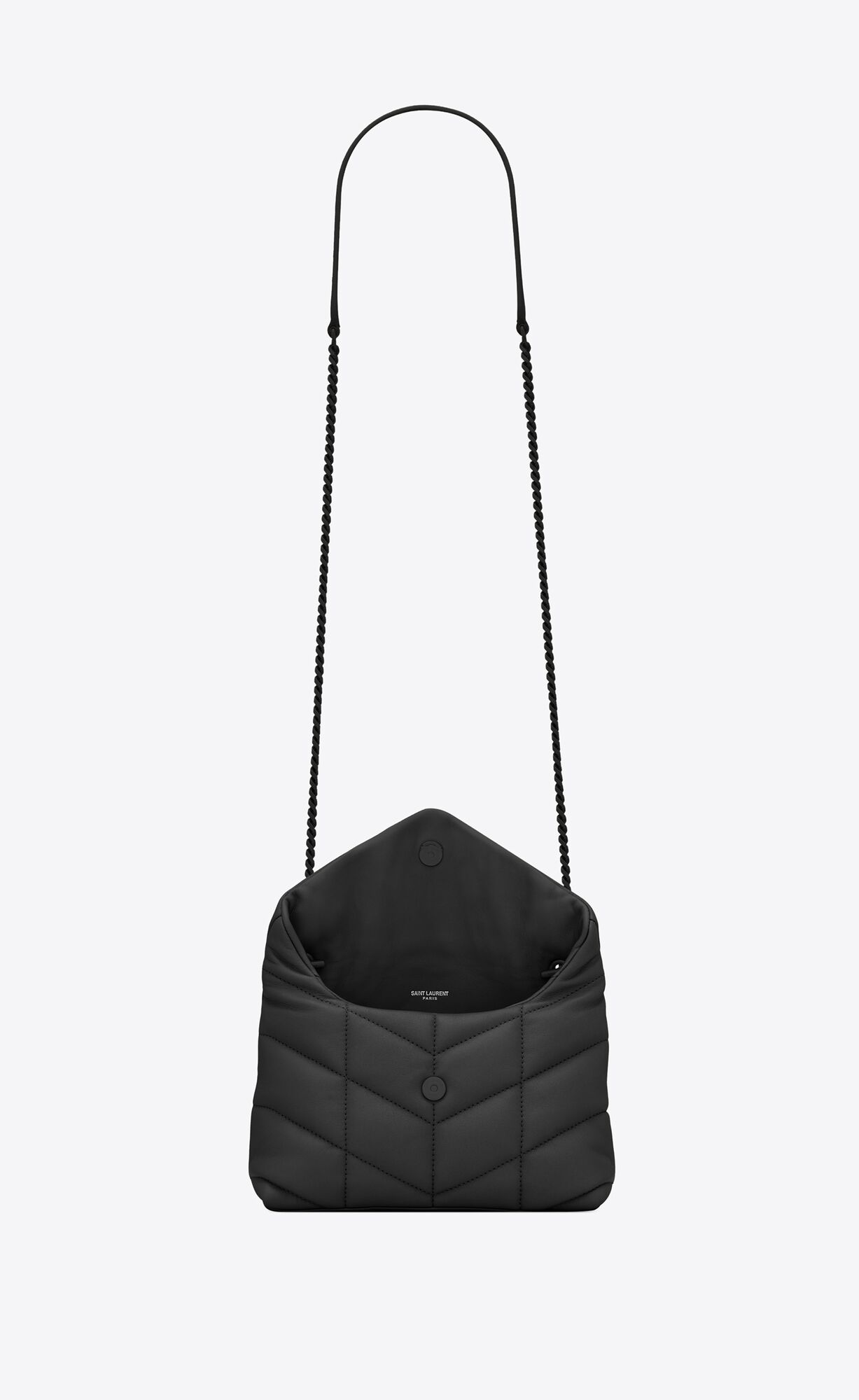 YSL Puffer Toy Bag In Gesteppt Lambskin Noir | 79352-DKHB