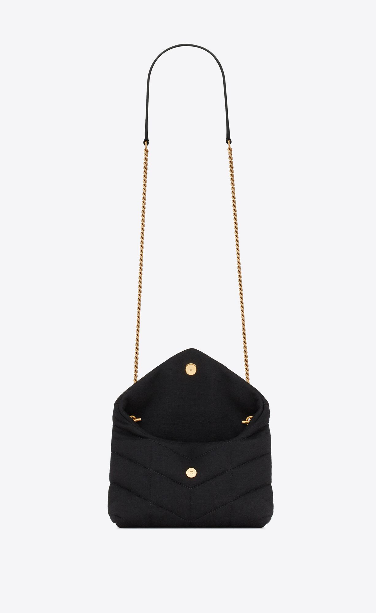 YSL Puffer Toy Bag In Jersey Schwarz | 53869-AGFJ