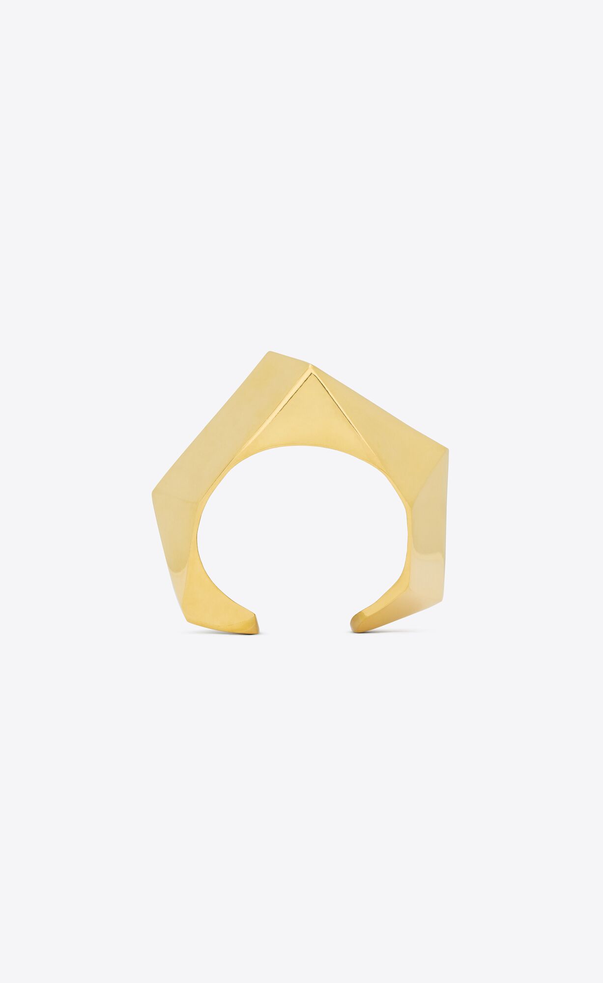 YSL Pyramid Cuff In Metal Gold | 91850-LJUI