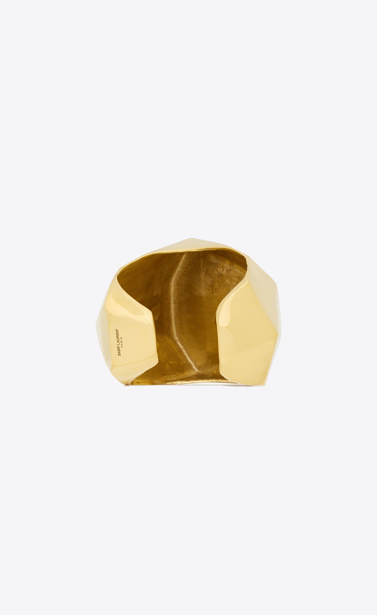 YSL Pyramid Cuff In Metal Gold | 91850-LJUI