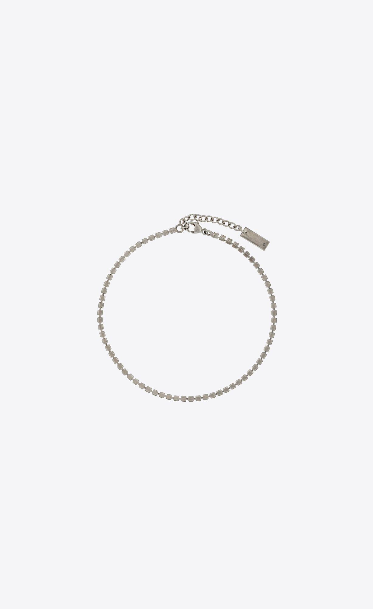 YSL Rhinestone Ankle Bracelet In Metal Silber | 98260-WPKJ