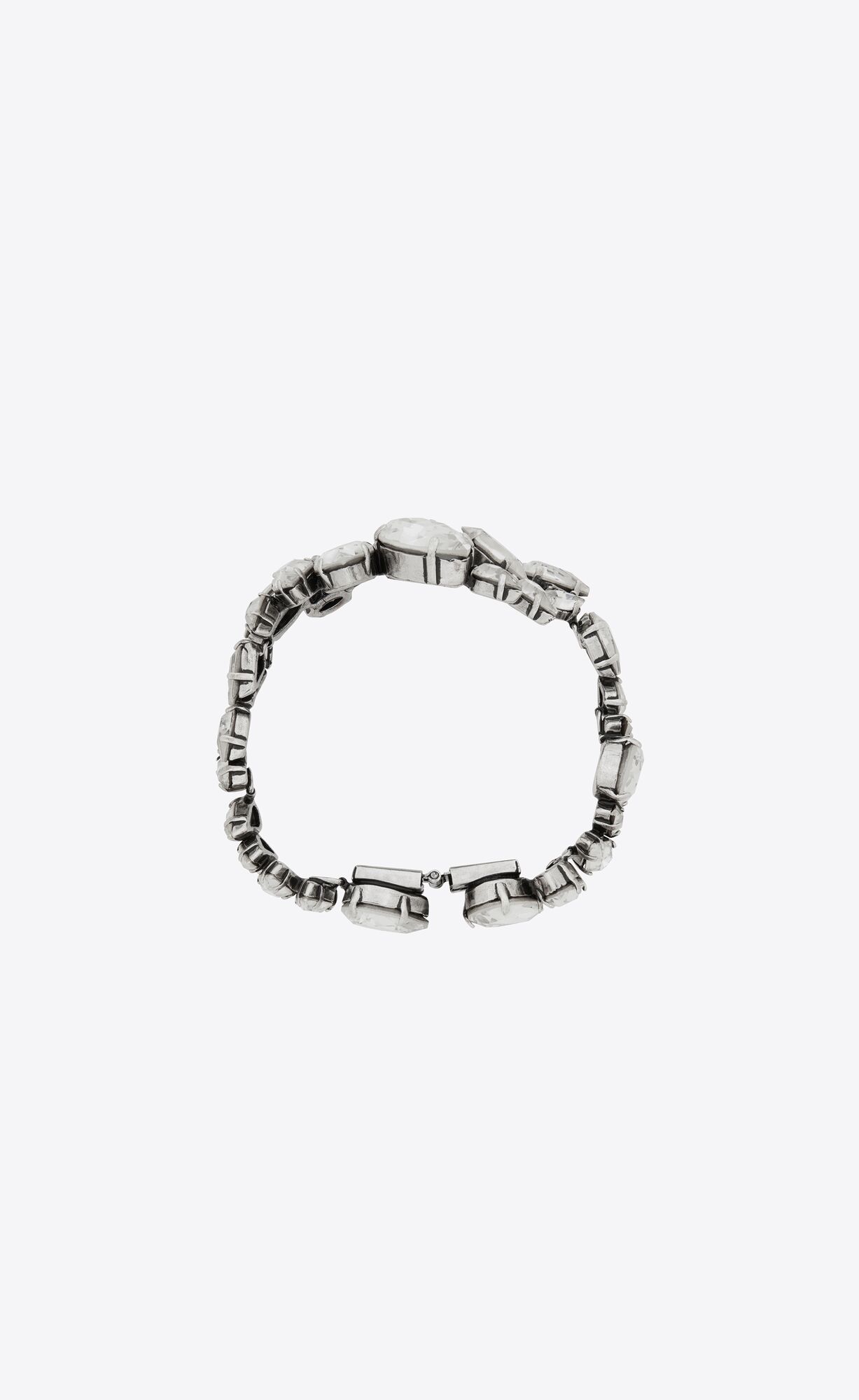 YSL Rhinestone Bouquet Bracelet In Metal Silber | 71653-UJLH