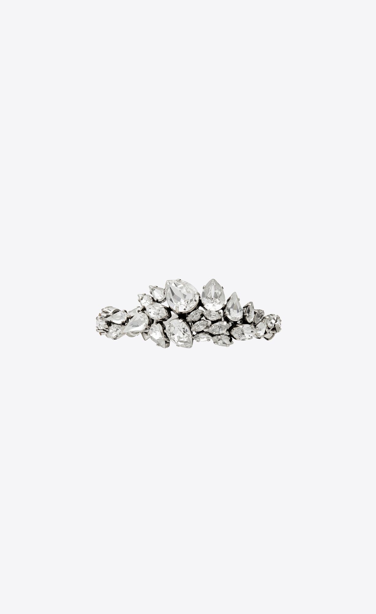 YSL Rhinestone Bouquet Bracelet In Metal Silber | 71653-UJLH