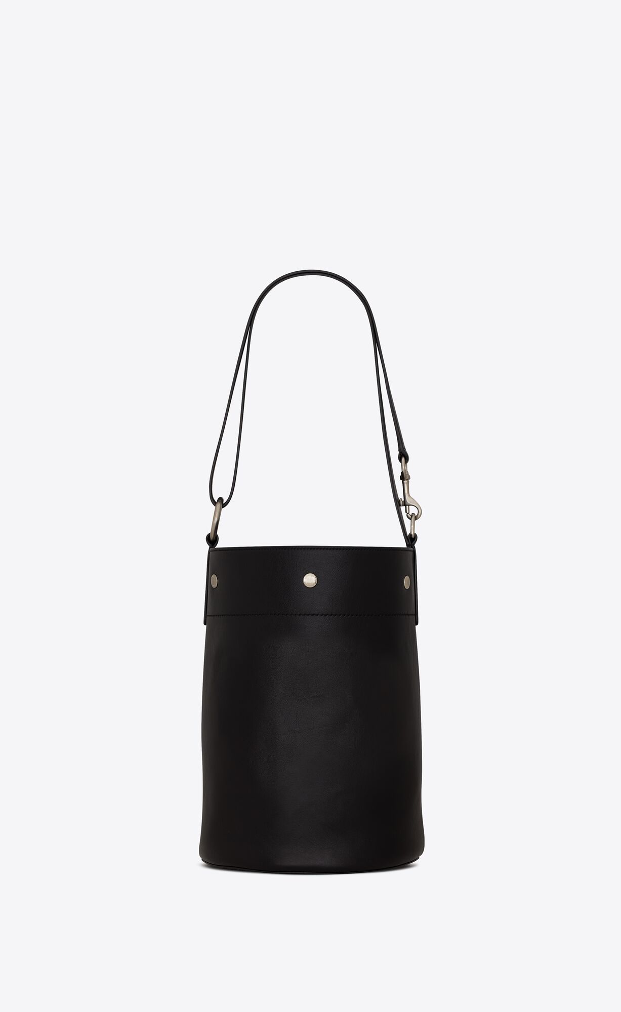 YSL Rive Gauche Bucket Bag In Smooth Leder Noir | 83521-NTSK