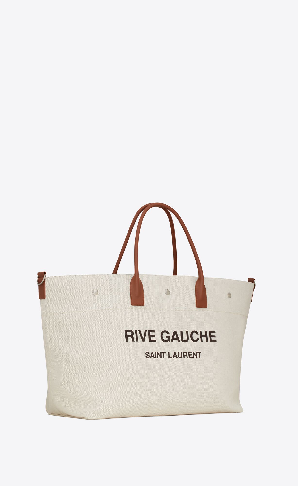 YSL Rive Gauche Maxi Shopping Bag In Printed Canvas And Smooth Leder Dunkelrot | 58093-ENBT